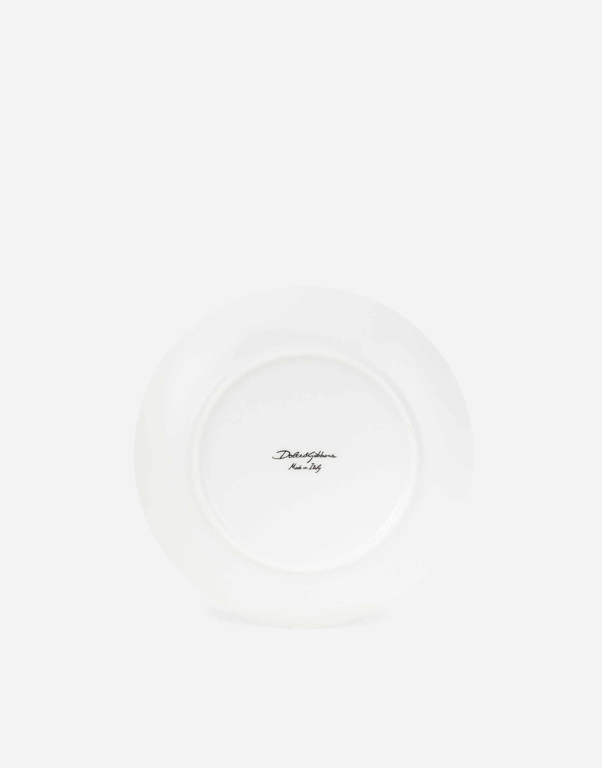 Dolce & Gabbana Set 2 Porcelain Dessert Plates In Multicolor