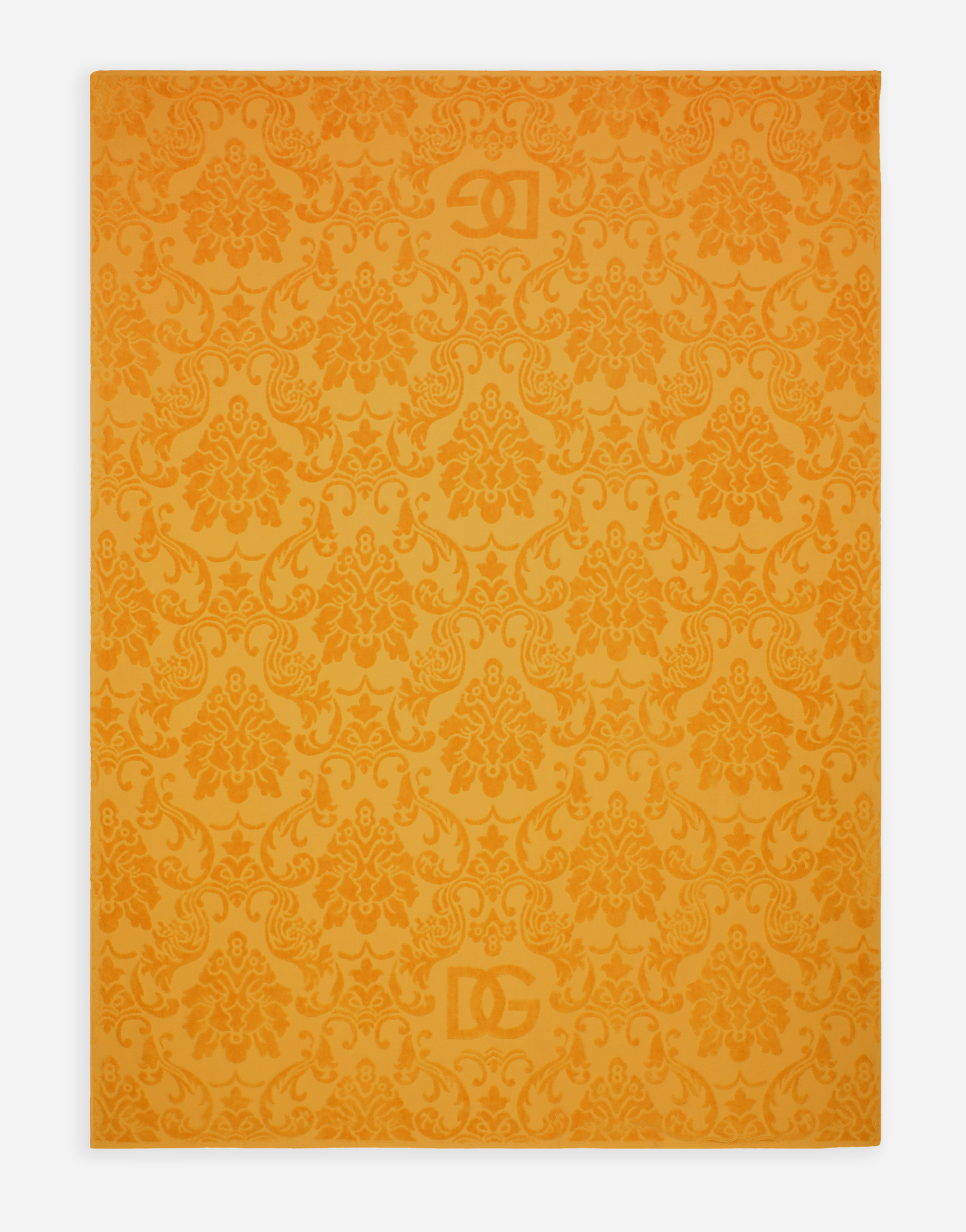  Dolce & Gabbana Beach Towel In Cotton Terry Jacquard - Handtücher In Monochromem Design Mehrfarbig Onesize 