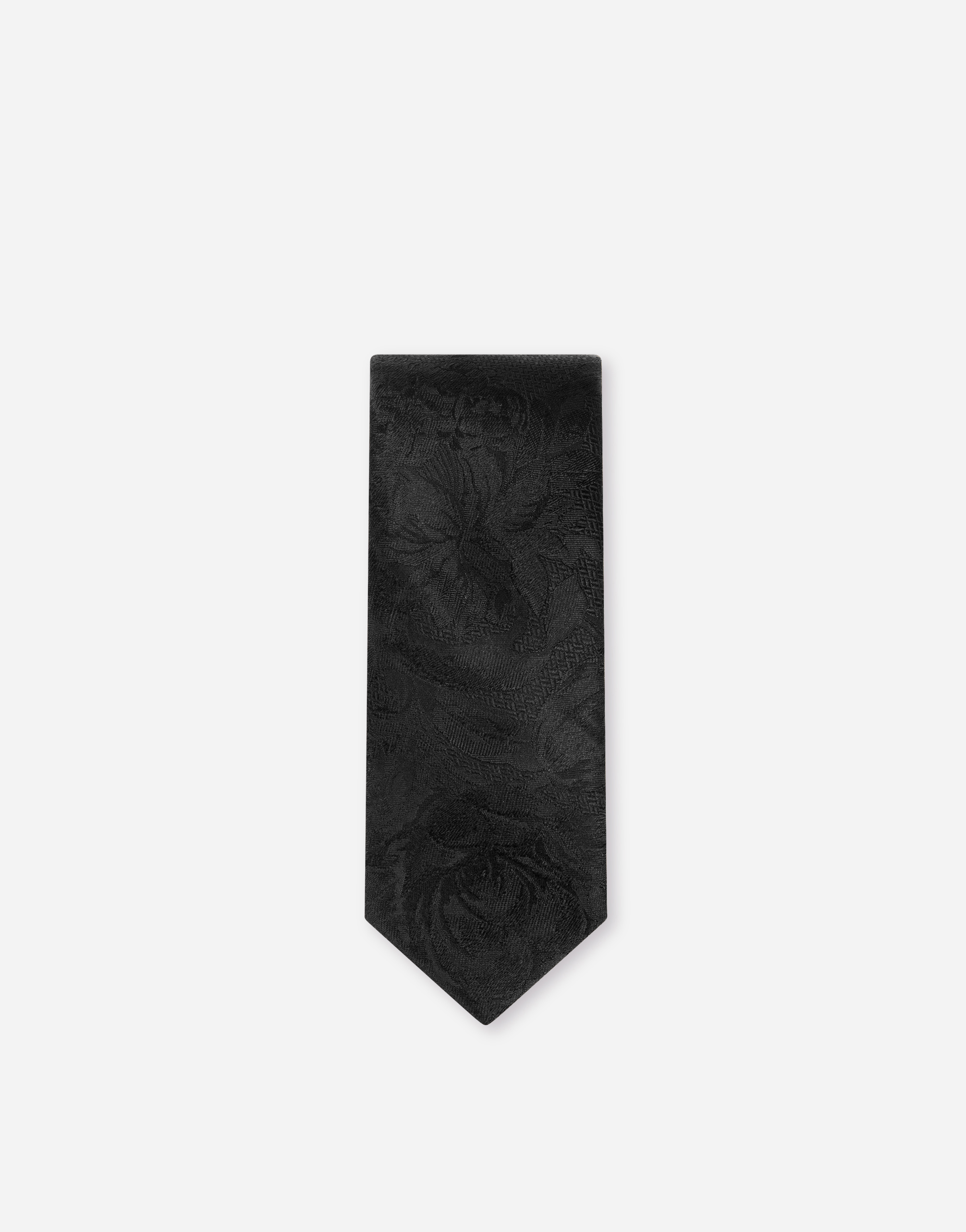 DOLCE & GABBANA 6 CM TIE-DESIGN SILK JACQUARD BLADE TIE