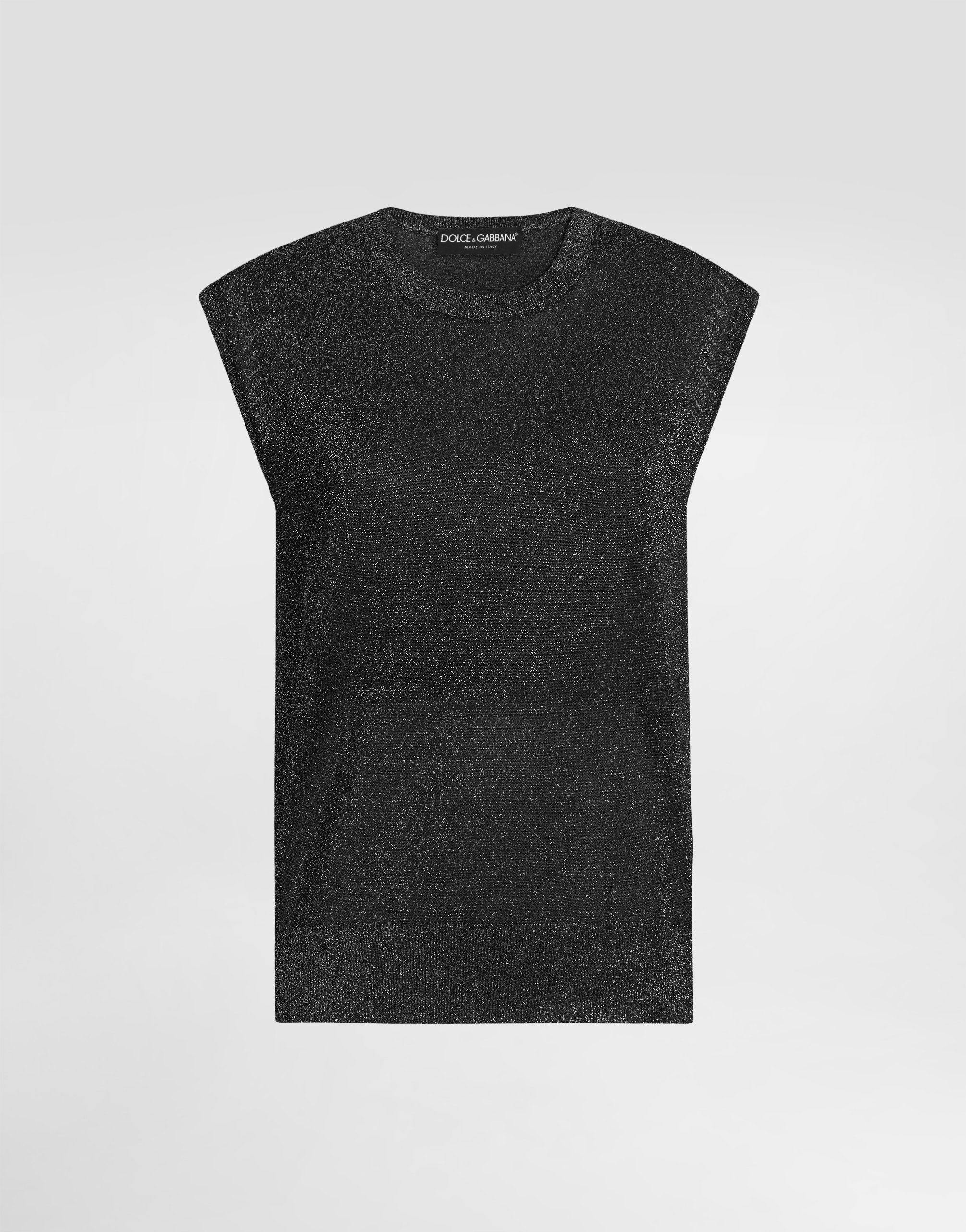 Dolce & Gabbana Glitter-effect Vest In Black
