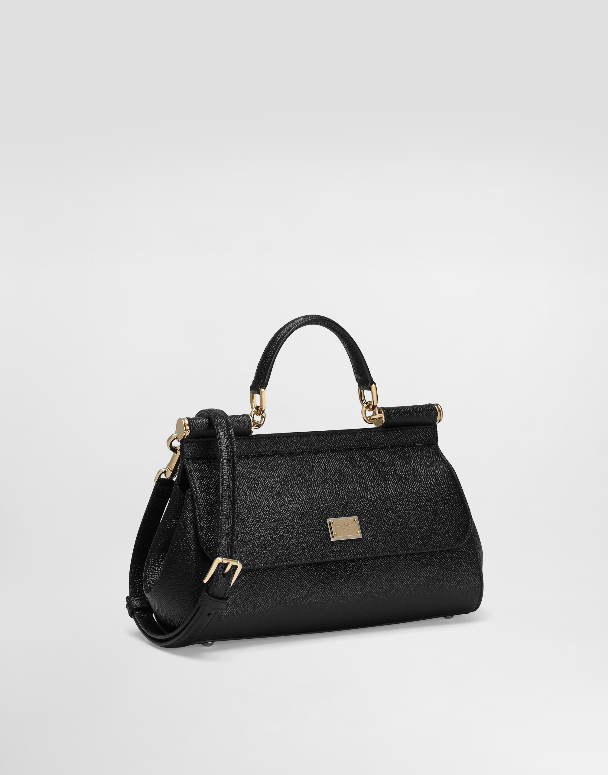 Dolce & Gabbana Medium Sicily Handbag In Black