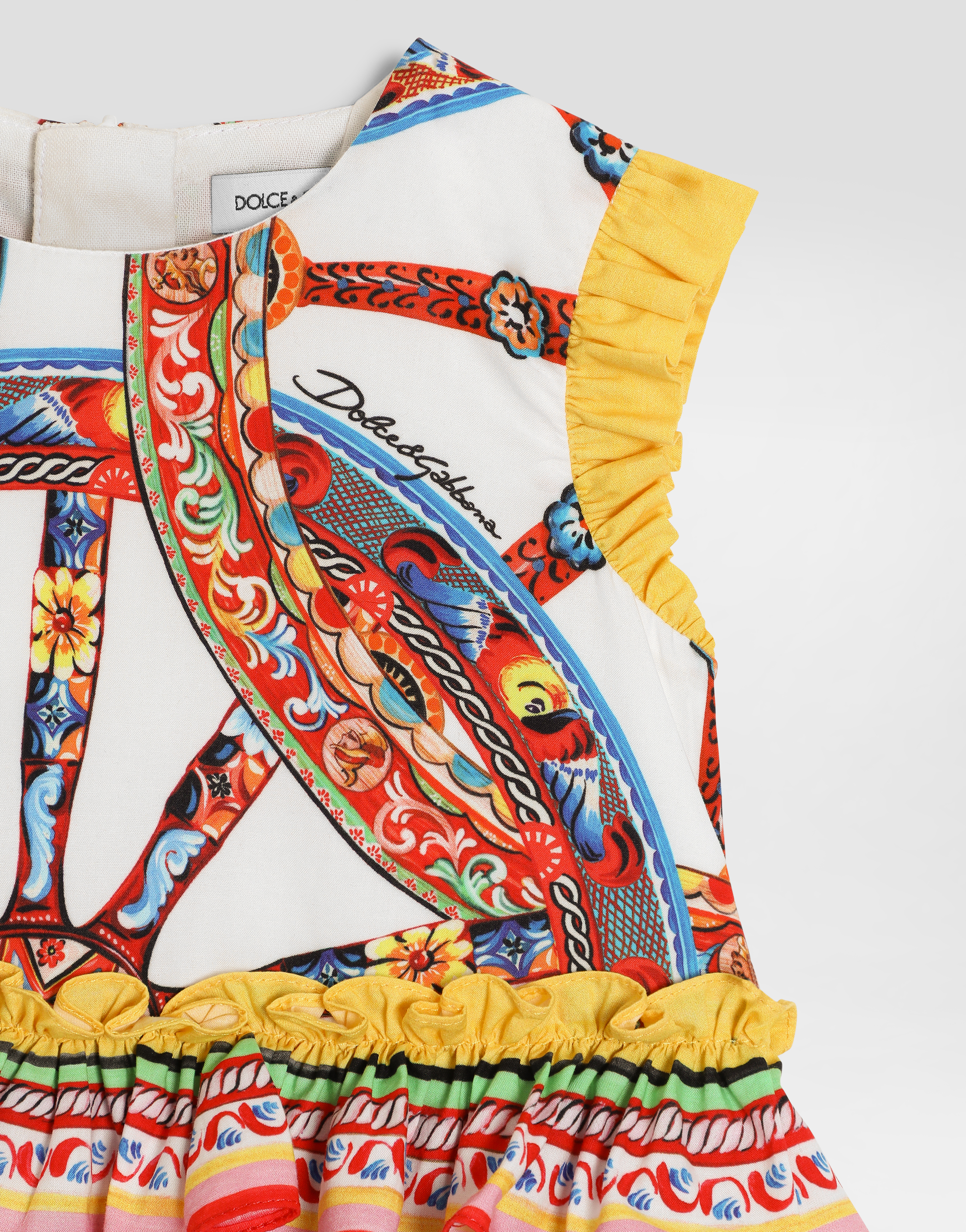  Dolce & Gabbana Barboteuse En Popeline à Imprimé Carretto - Femme Lots Cadeaux Et Bodys Multicolor 3/6 Months 