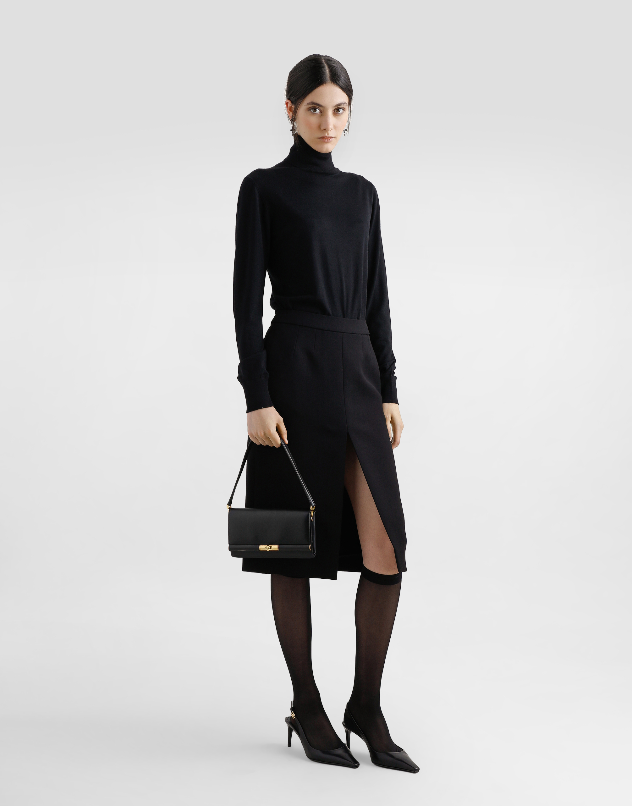 Dolce & Gabbana Marlene Wallet Shoulder Bag In Black
