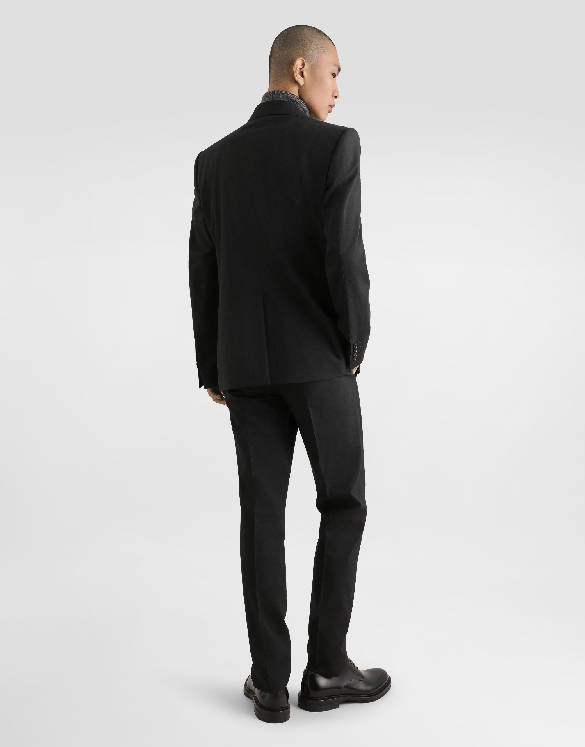 DOLCE & GABBANA DOUBLE-BREASTED STRETCH WOOL SICILIA-FIT SUIT