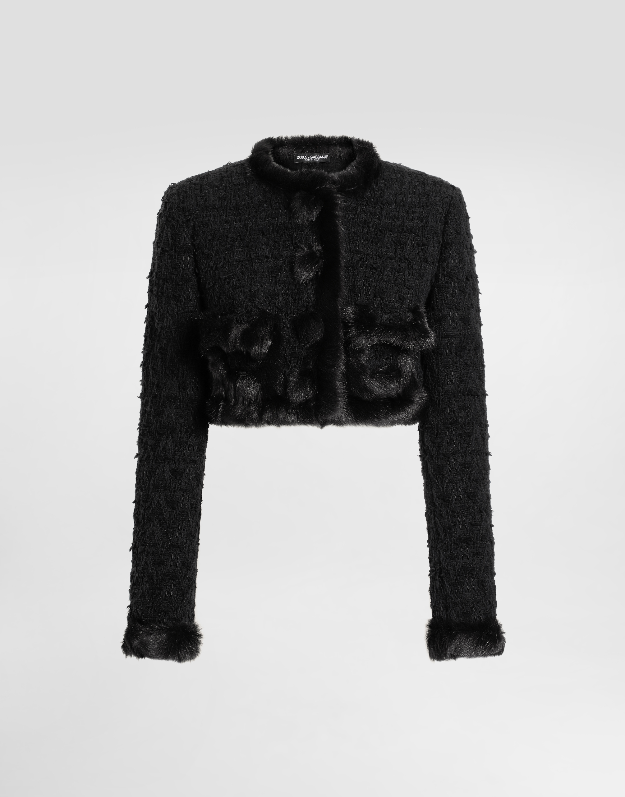 Dolce & Gabbana Single-breasted Mat Jacket In Black