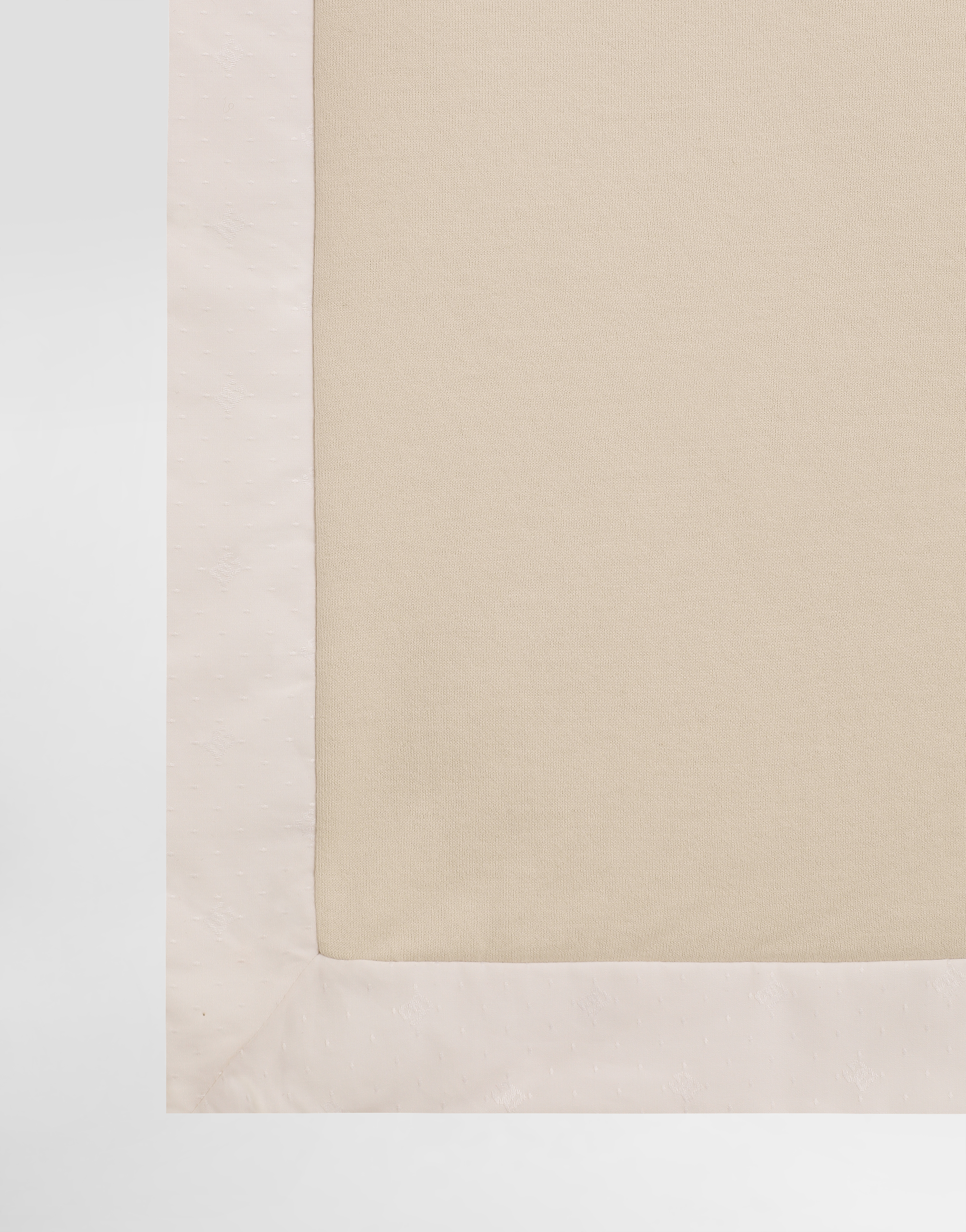 Interlock blanket with logo and polka dots