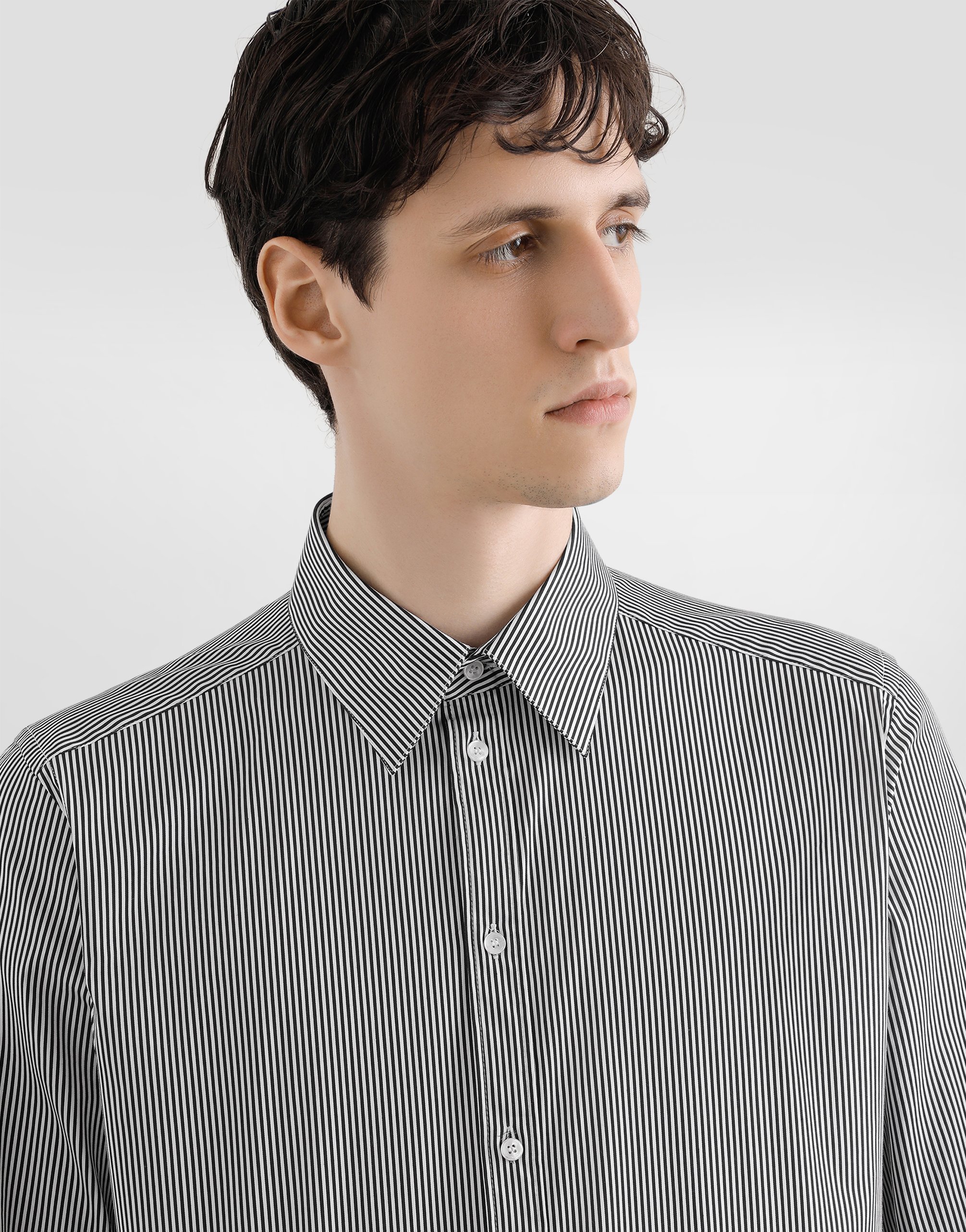 Striped popeline gold shirt