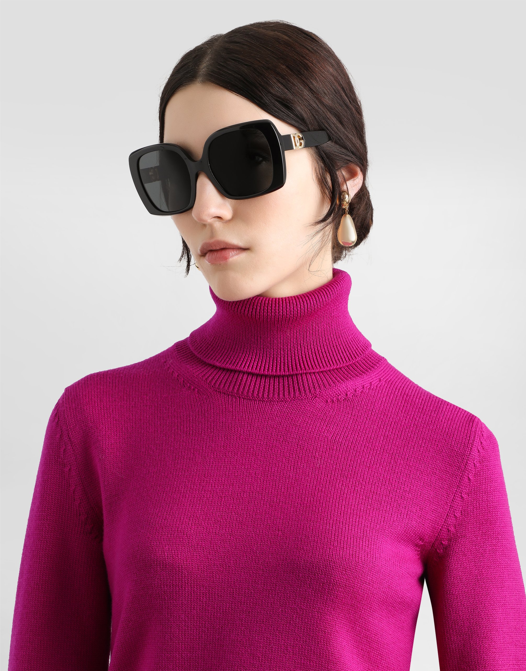 Dolce & Gabbana Wool Turtle-neck Sweater In Ciclamino 2