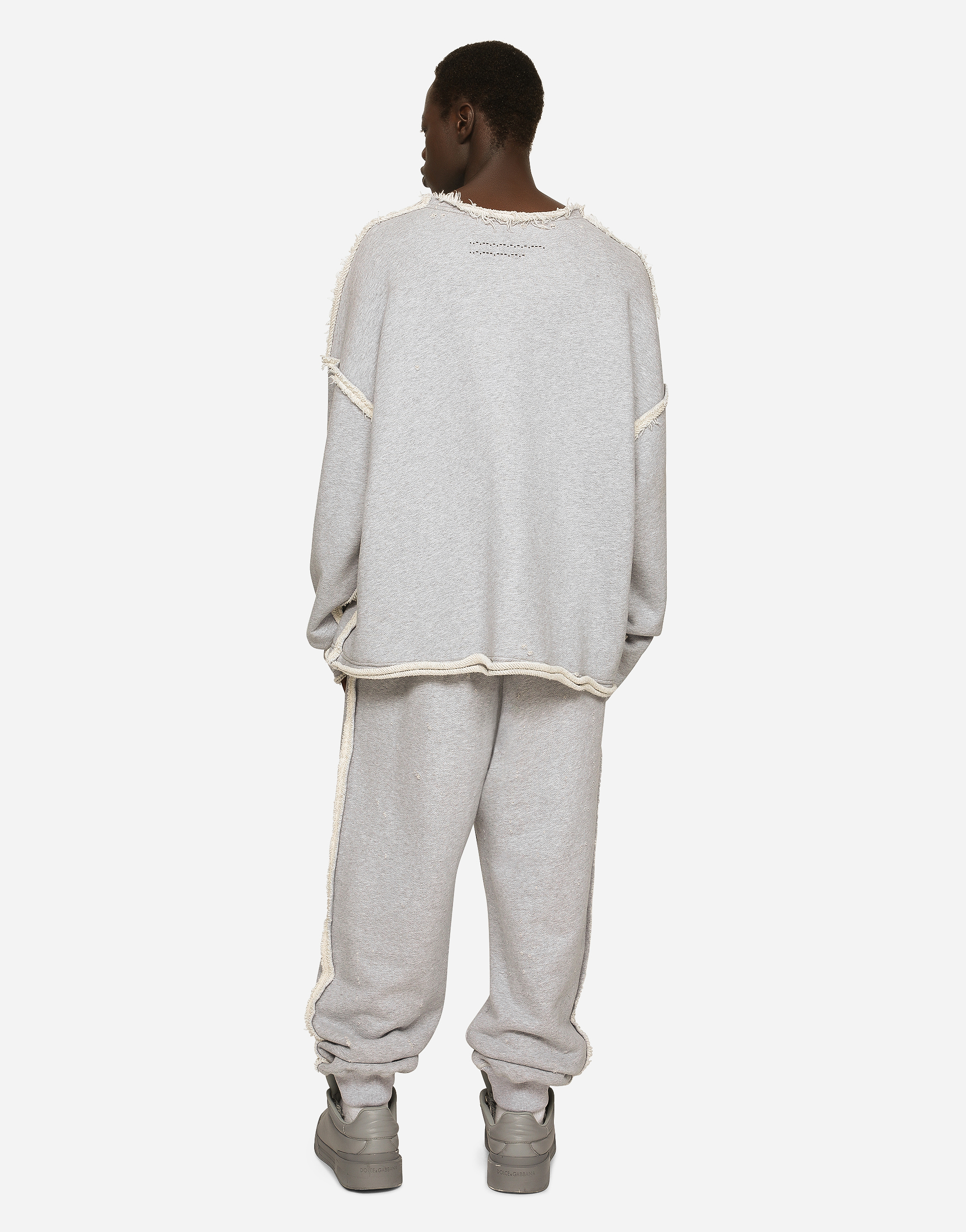 DOLCE & GABBANA PRINTED JOGGING PANTS WITH SMALL ABRASIONS