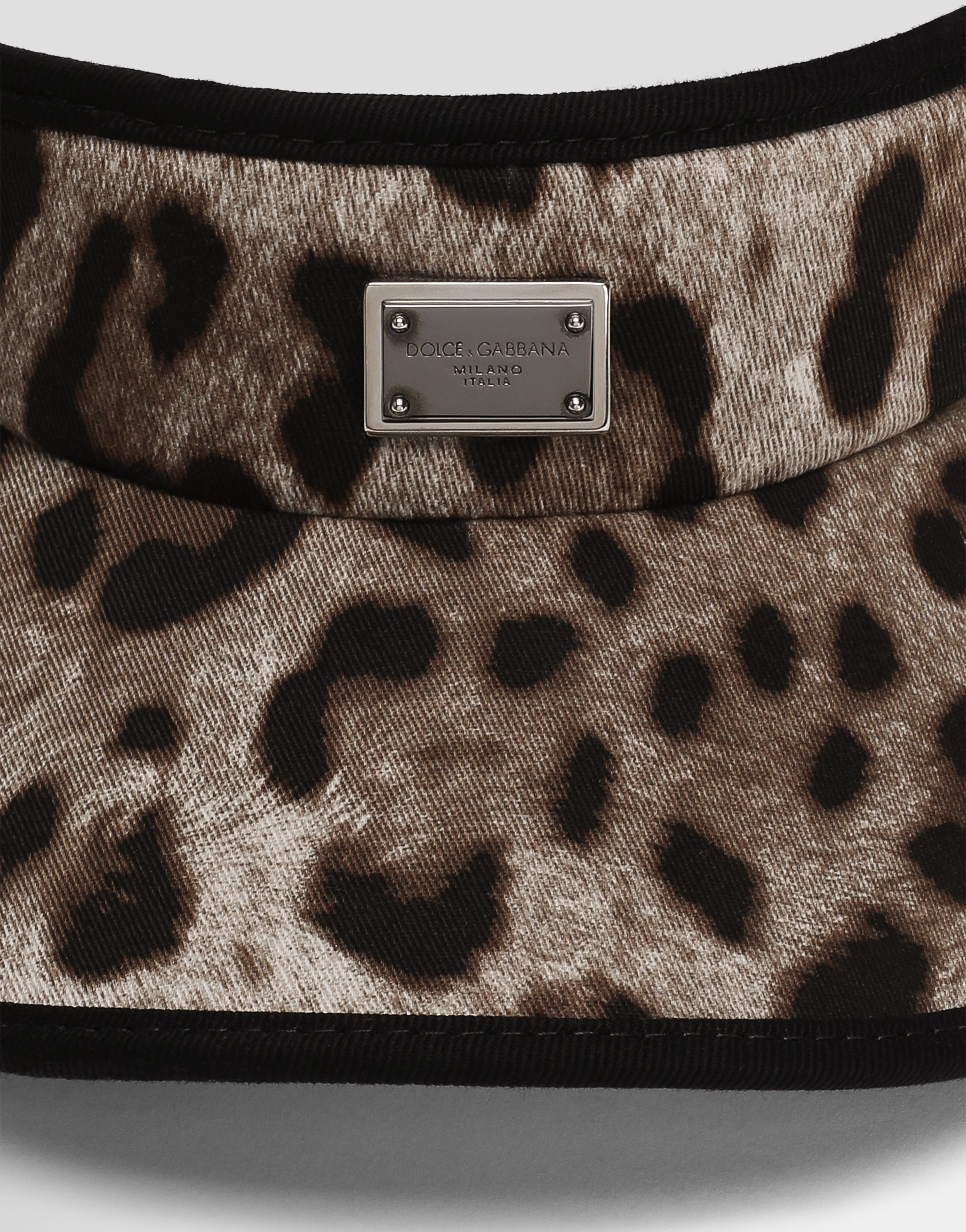 Dolce & Gabbana Visière En Coton à Imprimé Léopard Et Logo - Homme Chapeaux Et Gants Imprim� Animalier 59 