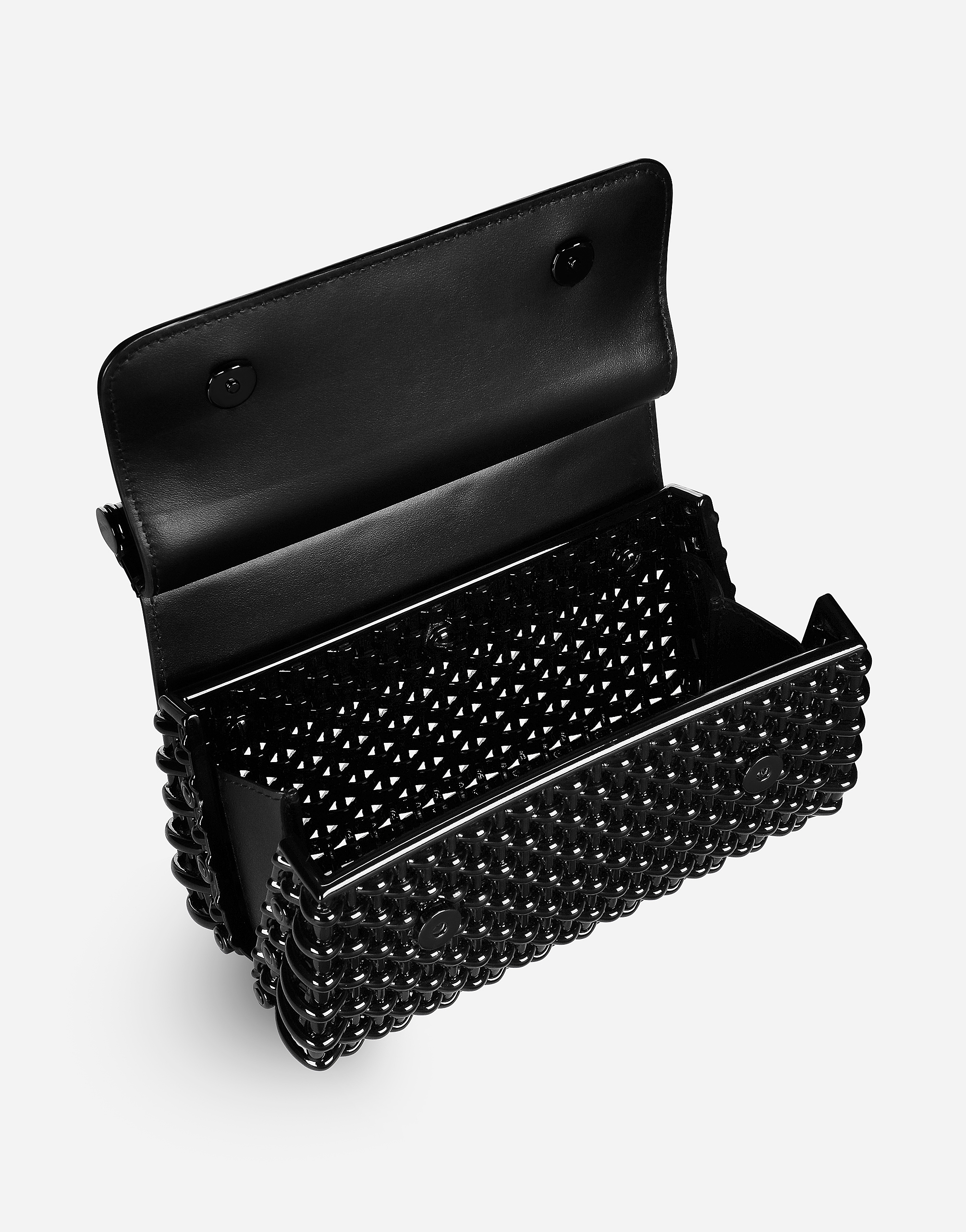 Dolce & Gabbana Resin Sicily Box Top Handle Bag In ブラック