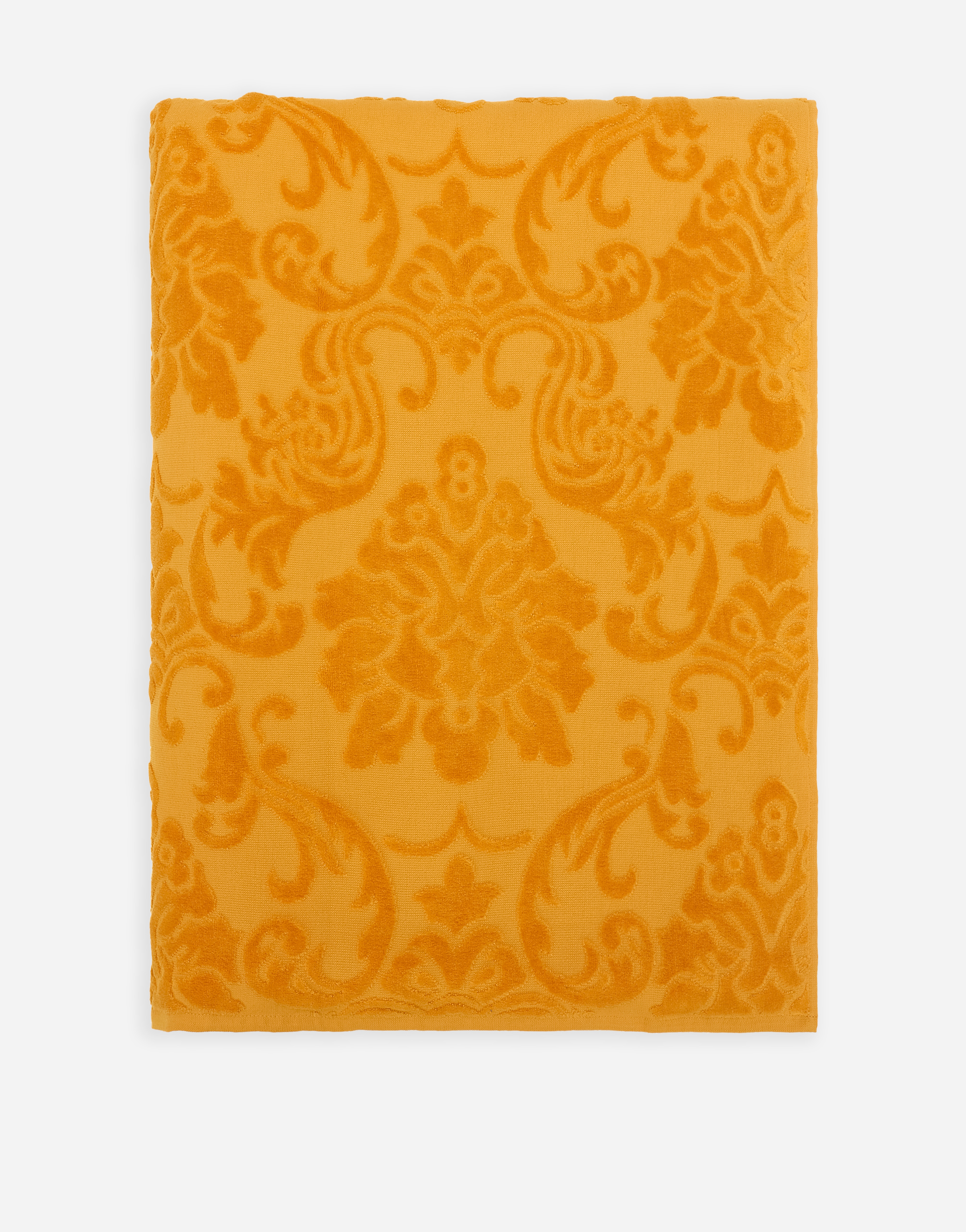  Dolce & Gabbana Beach Towel In Cotton Terry Jacquard - Handtücher In Monochromem Design Mehrfarbig Onesize 