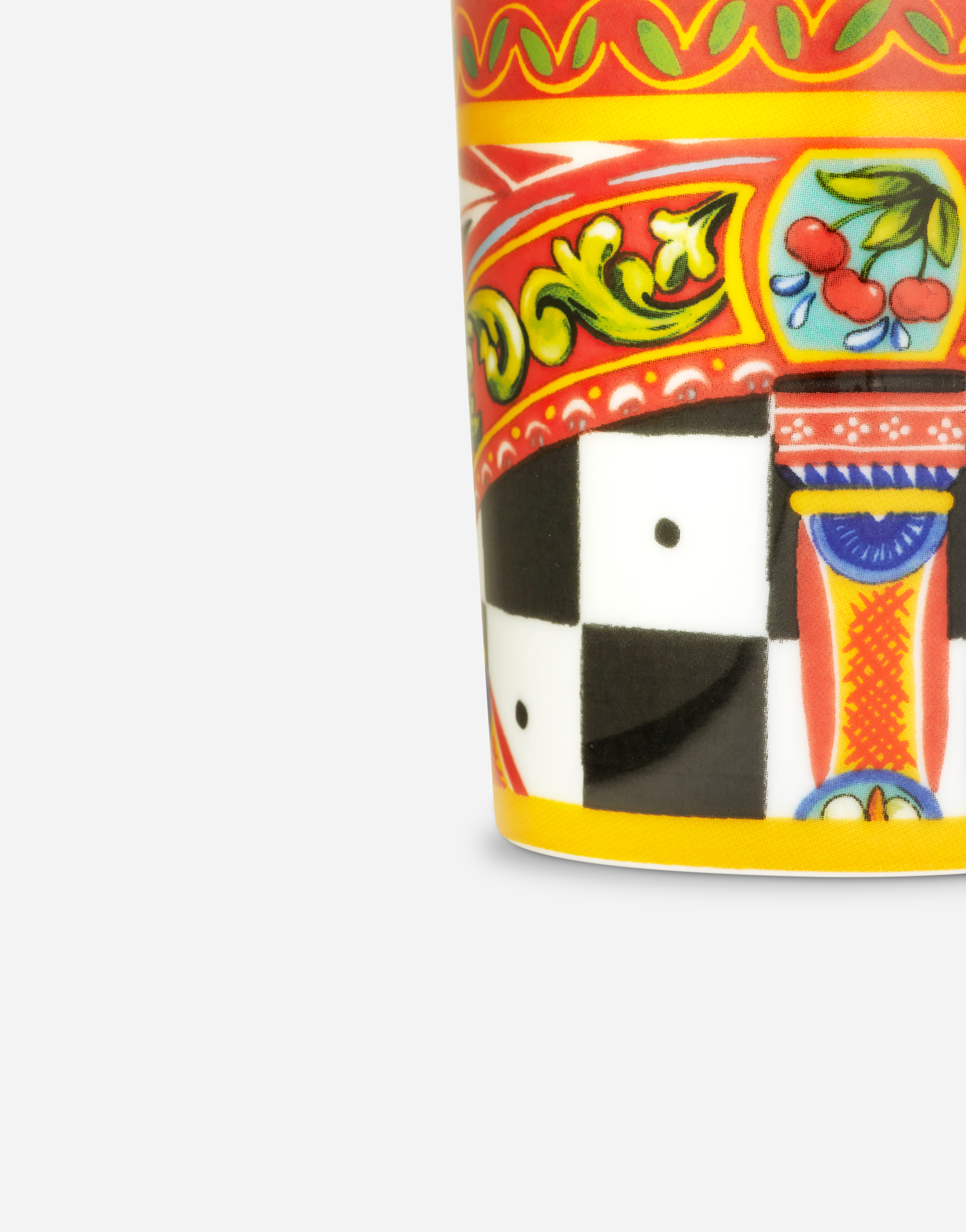 Dolce & Gabbana Porcelain Water Glass In Multicolor