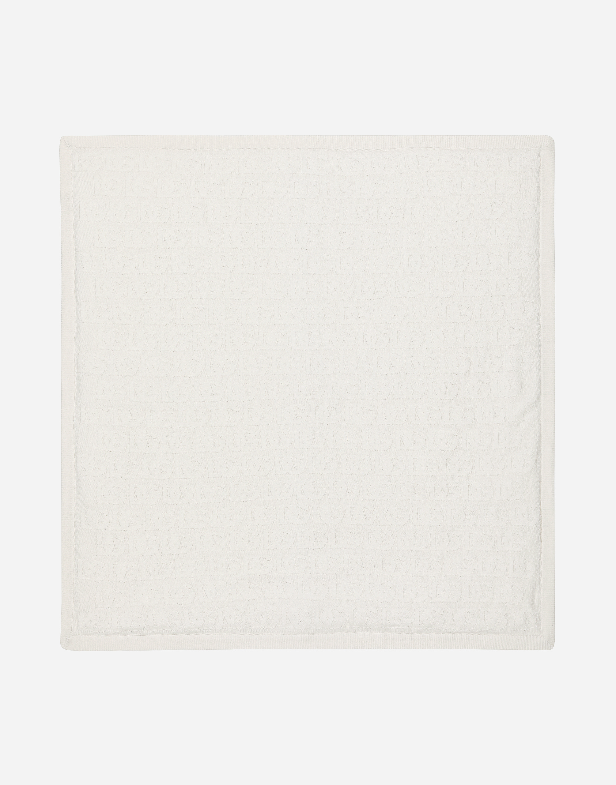 DOLCE & GABBANA KNIT BLANKET WITH JACQUARD LOGO