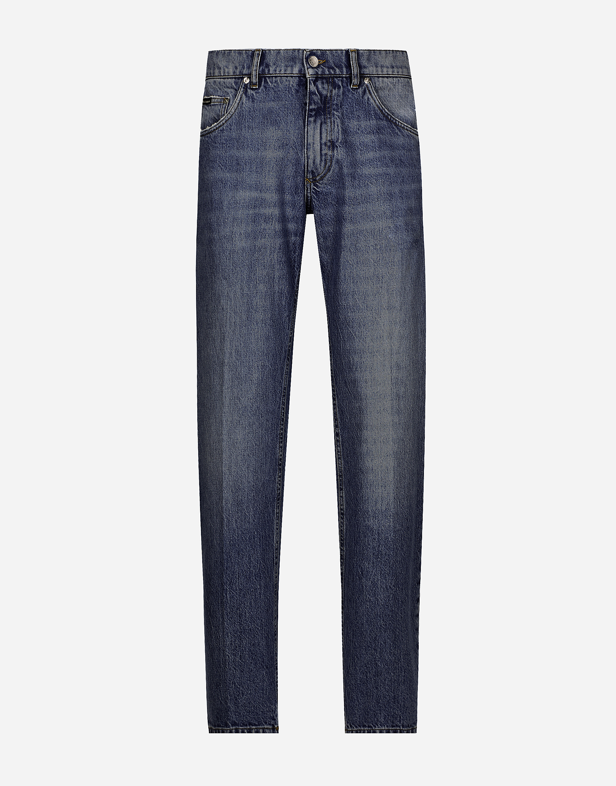 Dolce & Gabbana Classic Jeans With Dg Embroidery In Multicolor