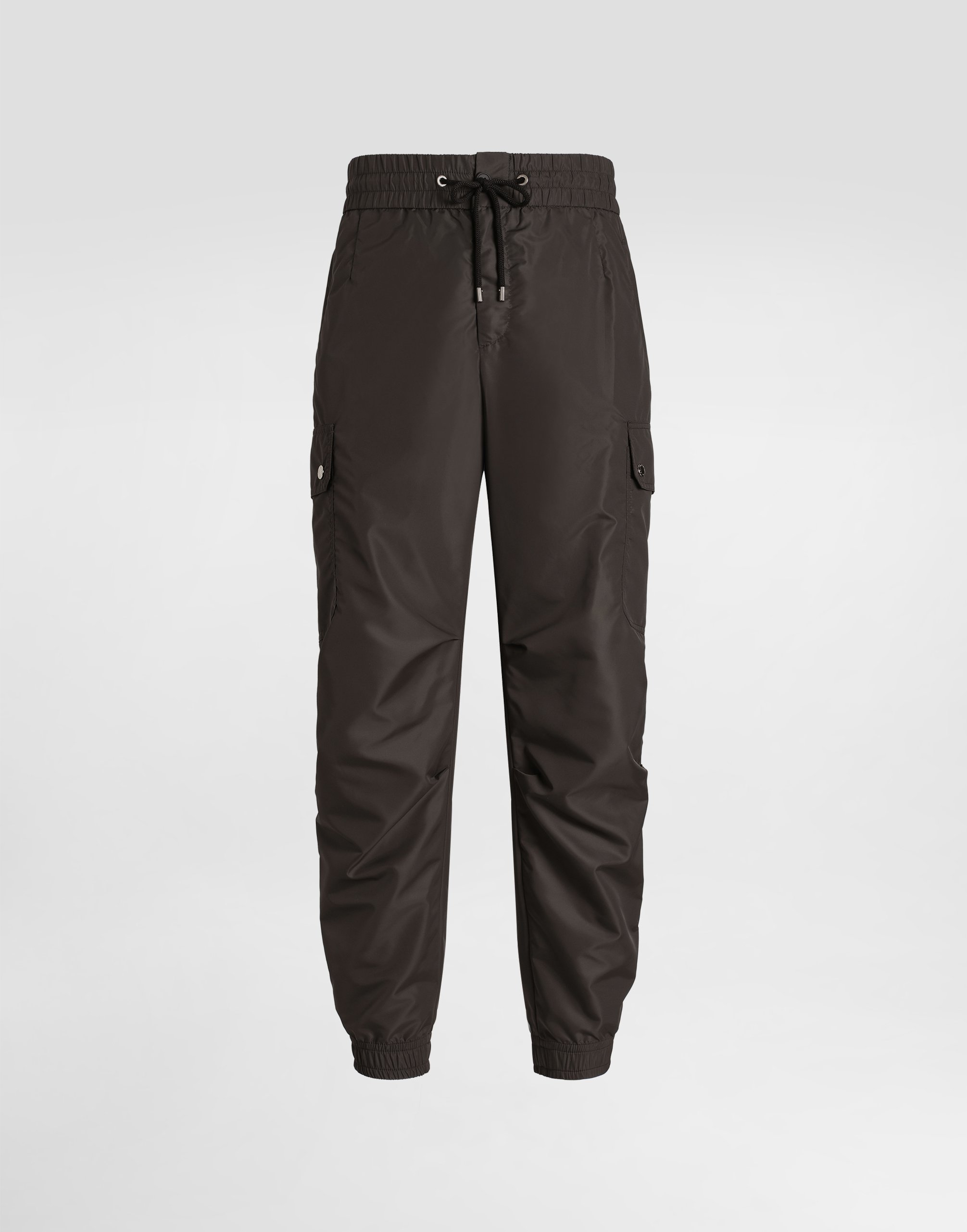 Dolce & Gabbana Drawstring Cargo Trousers In Gray
