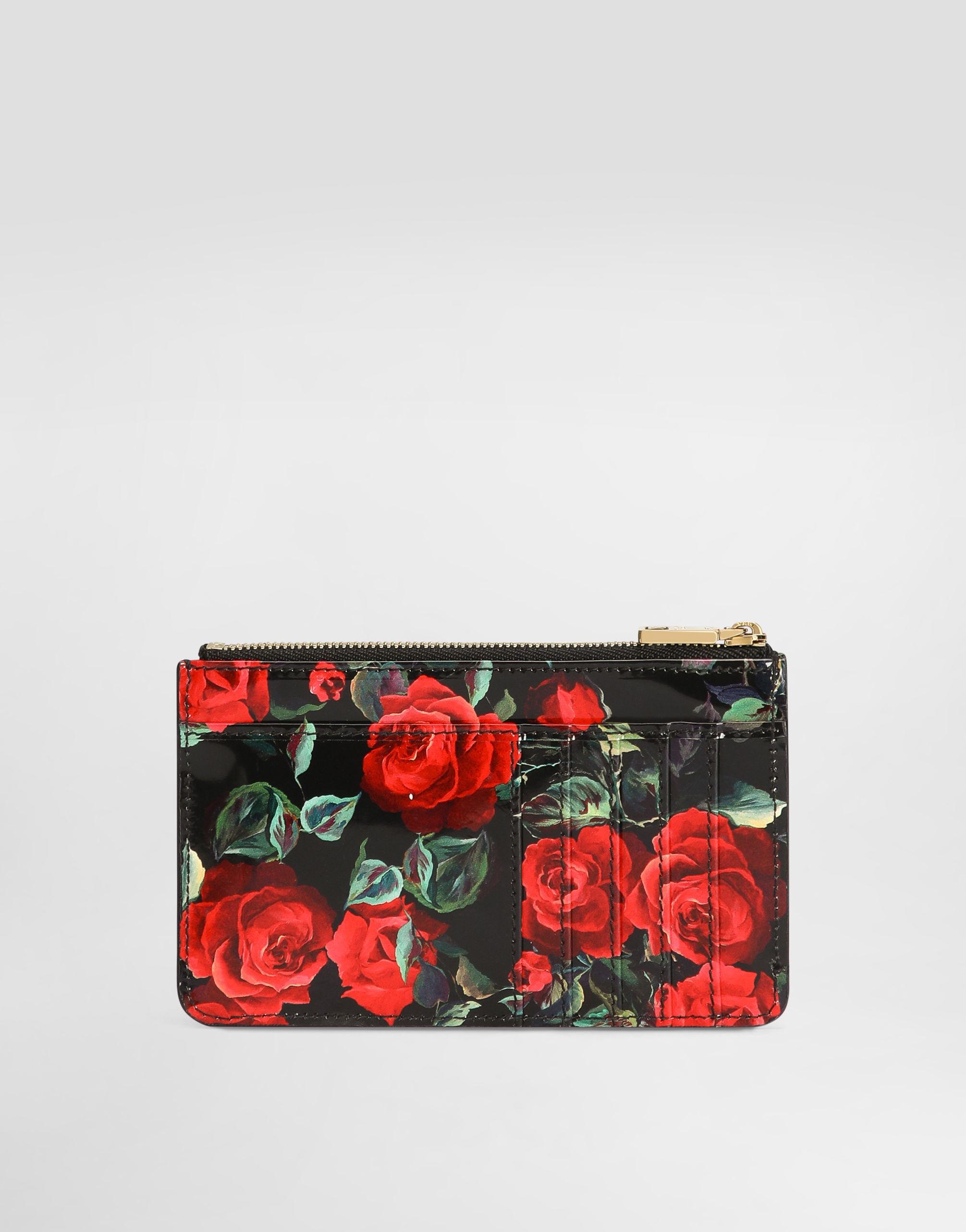 Dolce & Gabbana Polished Calfskin Card Holder In Print