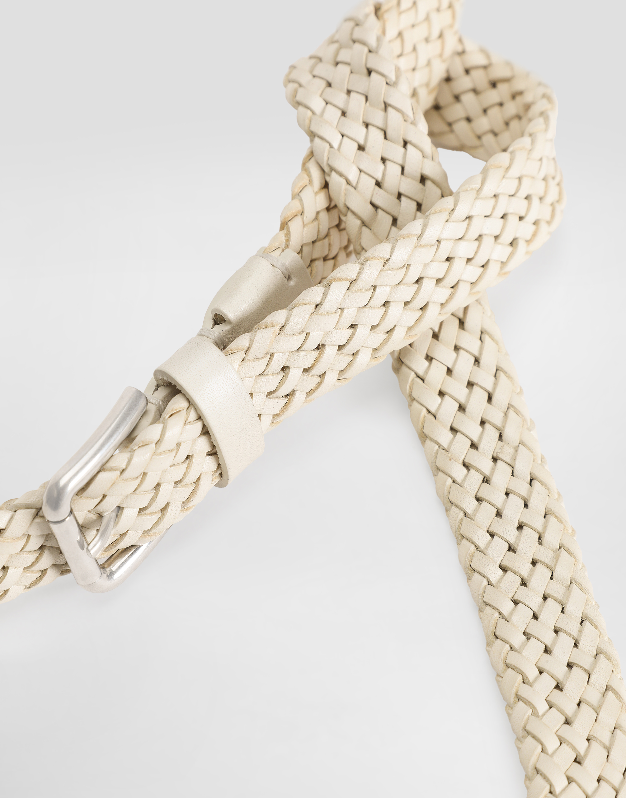 Dolce & Gabbana Calfskin Belt In White