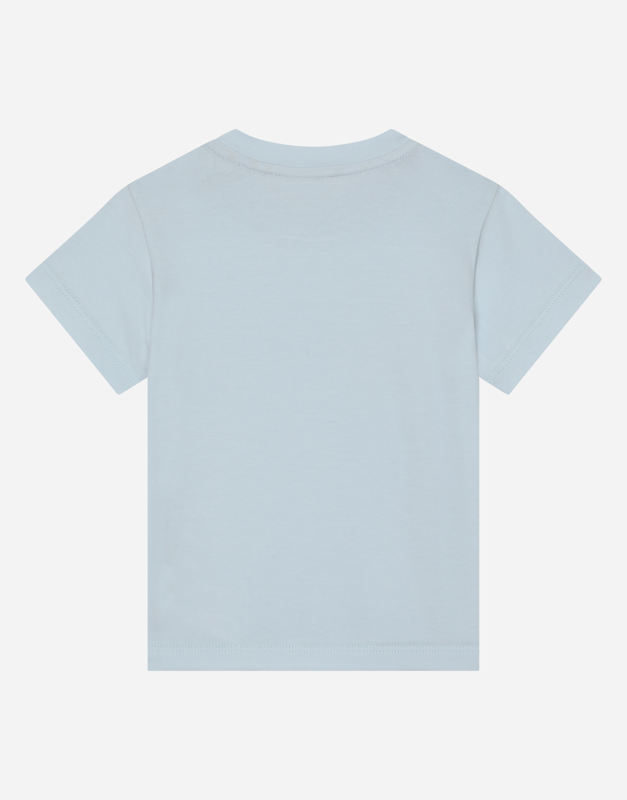 DOLCE & GABBANA JERSEY T-SHIRT WITH DG LOGO BABY LEOPARD PRINT