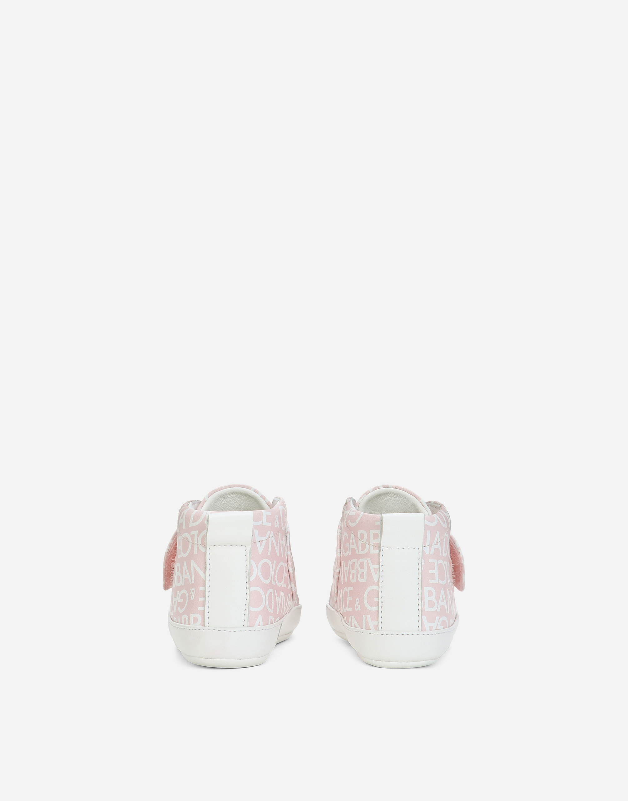  Dolce & Gabbana Dolce & Gabbana Printed Nappa Leather Mid-top Sneakers - Man Newborn Boys' Shoes (16-20) Pink Leather 17 