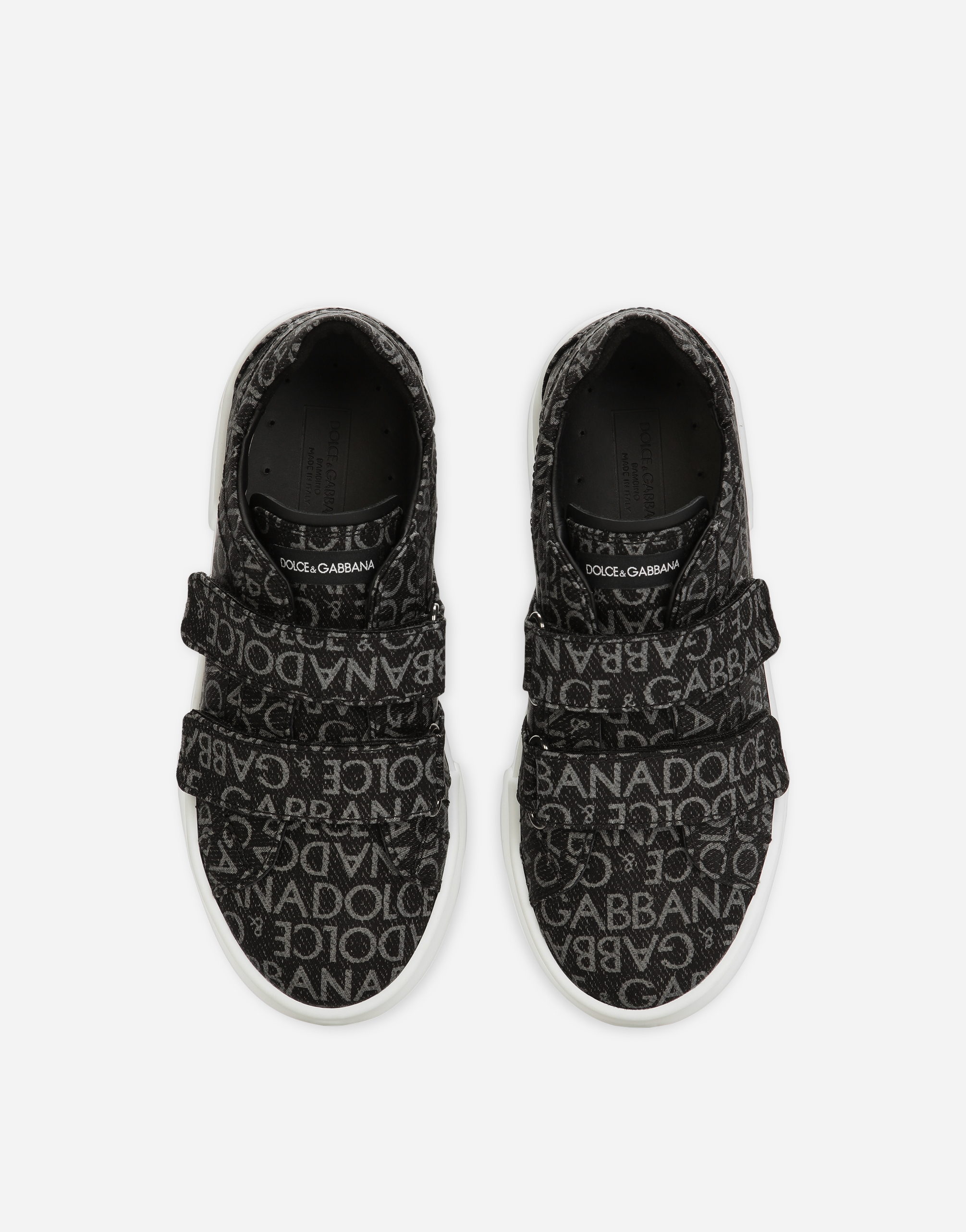 DOLCE & GABBANA PORTOFINO VINTAGE SNEAKERS IN PRINTED NYLON