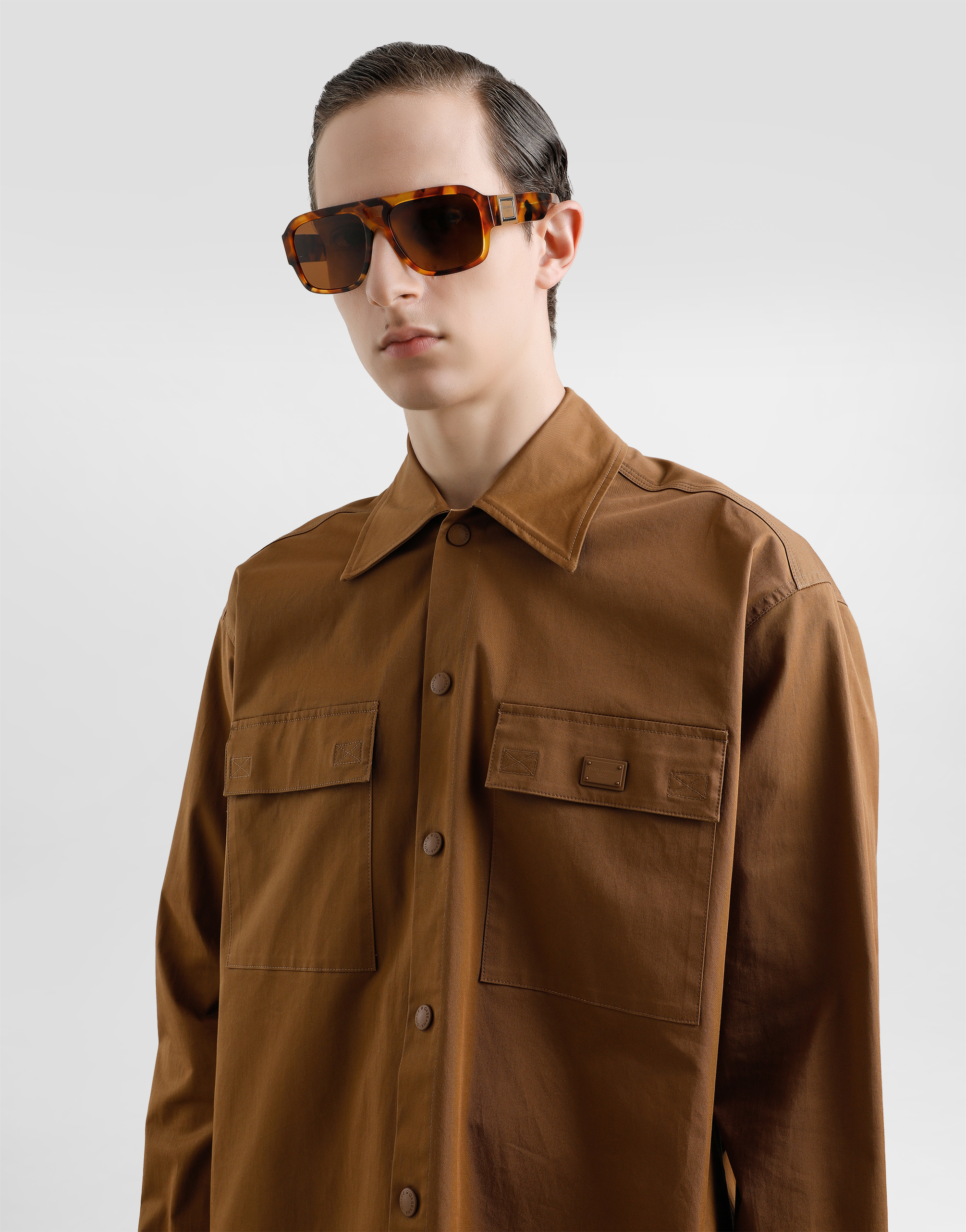 Dolce & Gabbana Cotton Shirt With Tag In Brown
