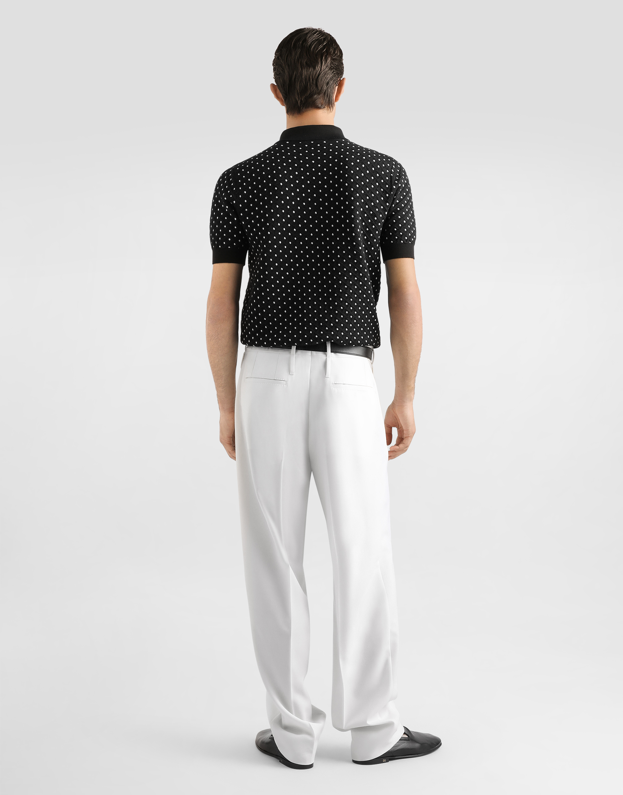  Dolce & Gabbana Micro-dot Stitch Polo Shirt - Mann Strickwaren Mehrfarbig 52 