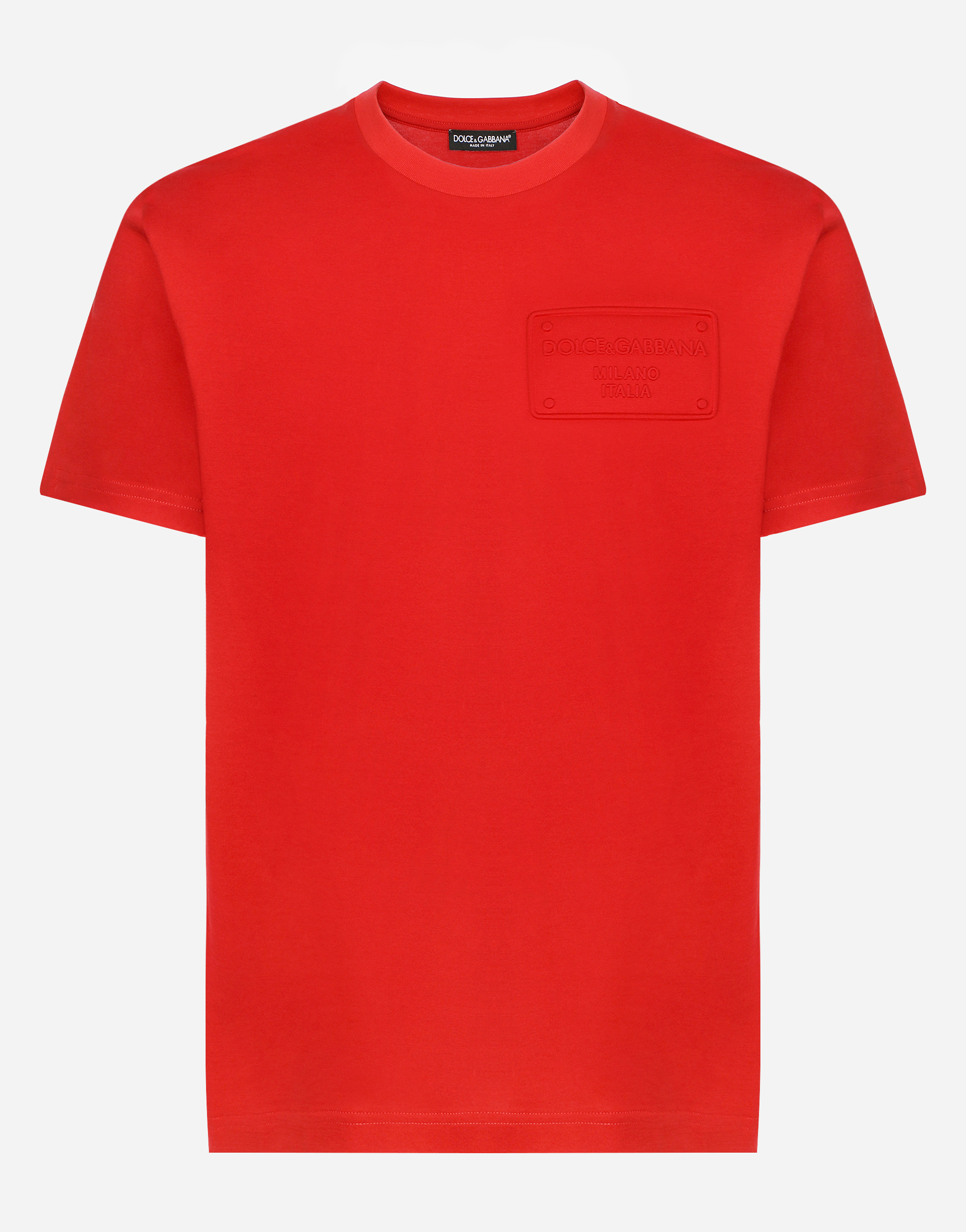 DOLCE & GABBANA T-SHIRT WITH EMBOSSED DOLCE&GABBANA TAG