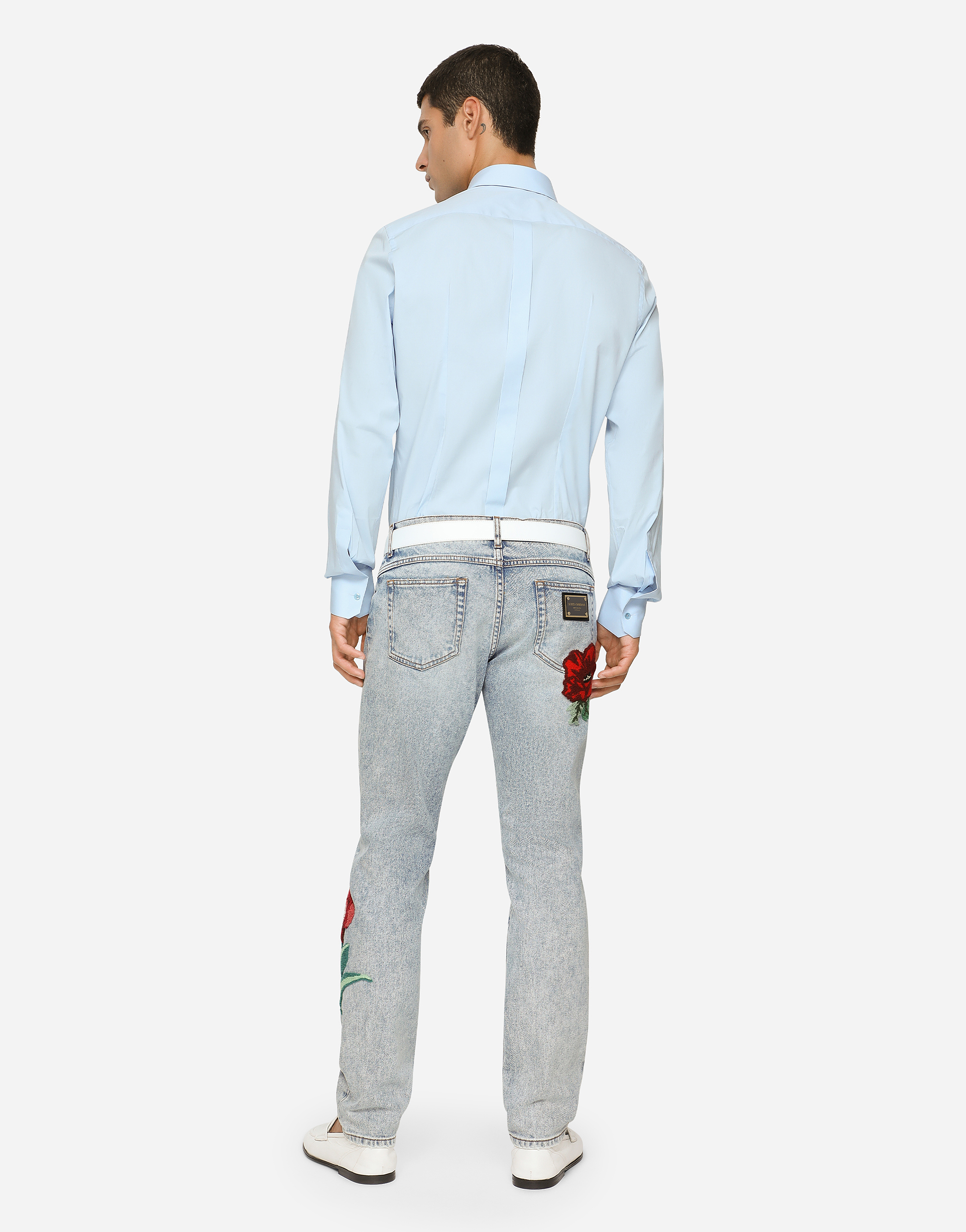 DOLCE & GABBANA GOLD FIT SHIRT IN COTTON