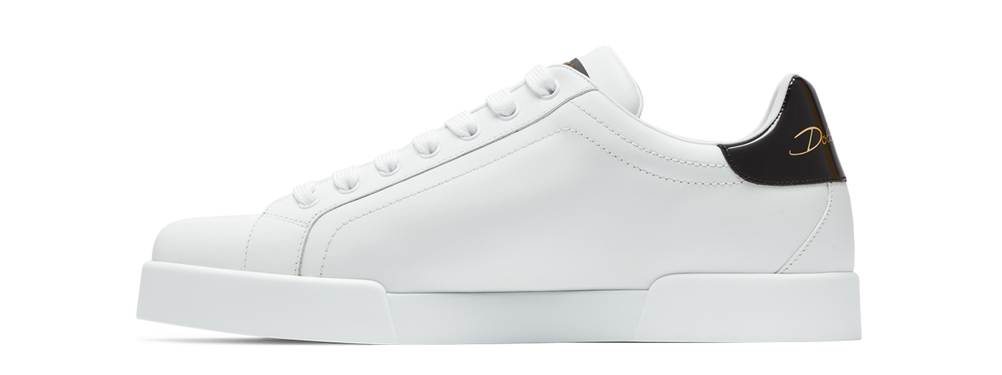 Dolce & Gabbana LEATHER SNEAKERS WITH SLOGAN PATCH AND APPLICATIONS WHITE CK1563AS84289697 3