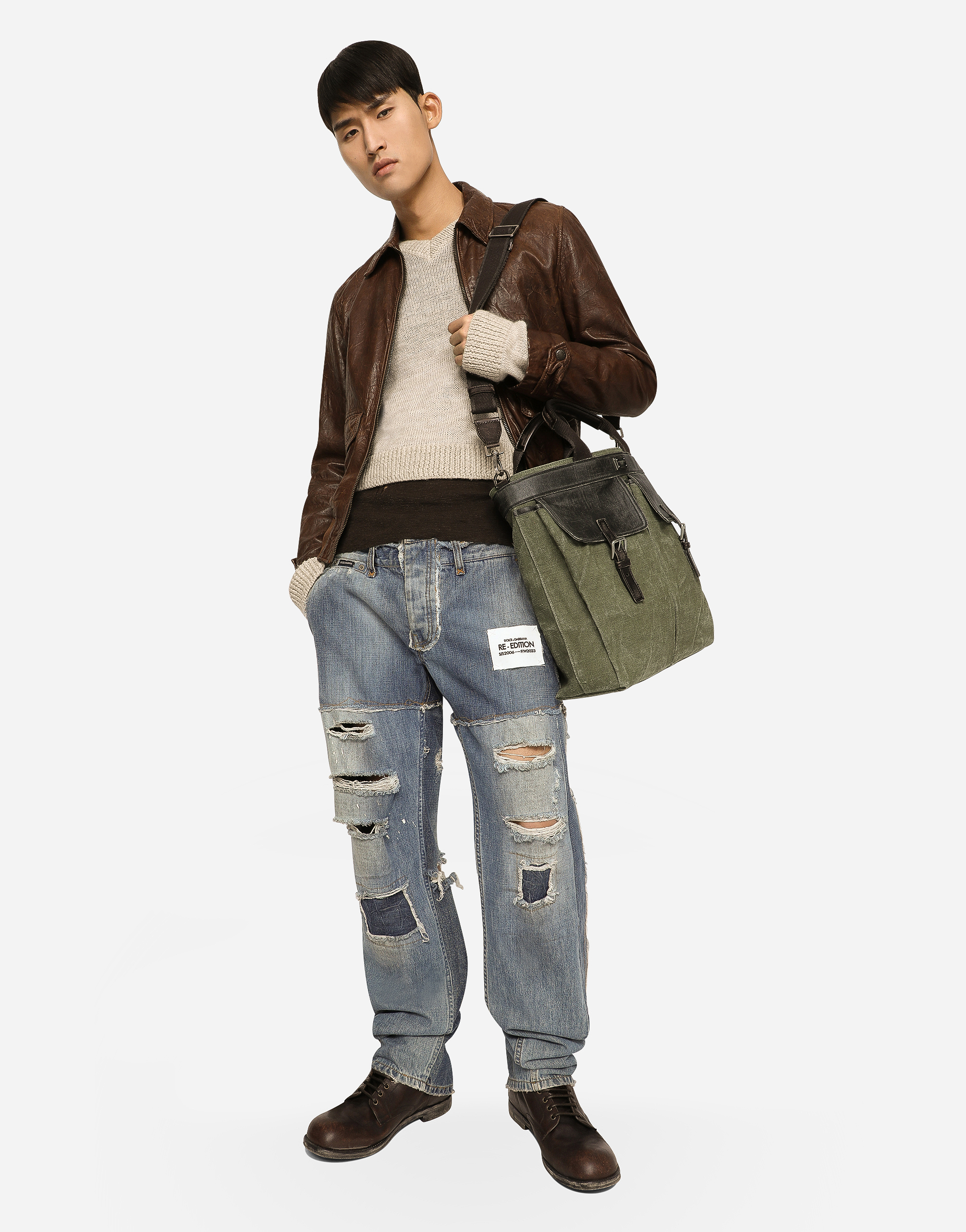 DOLCE & GABBANA CANVAS SHOPPER