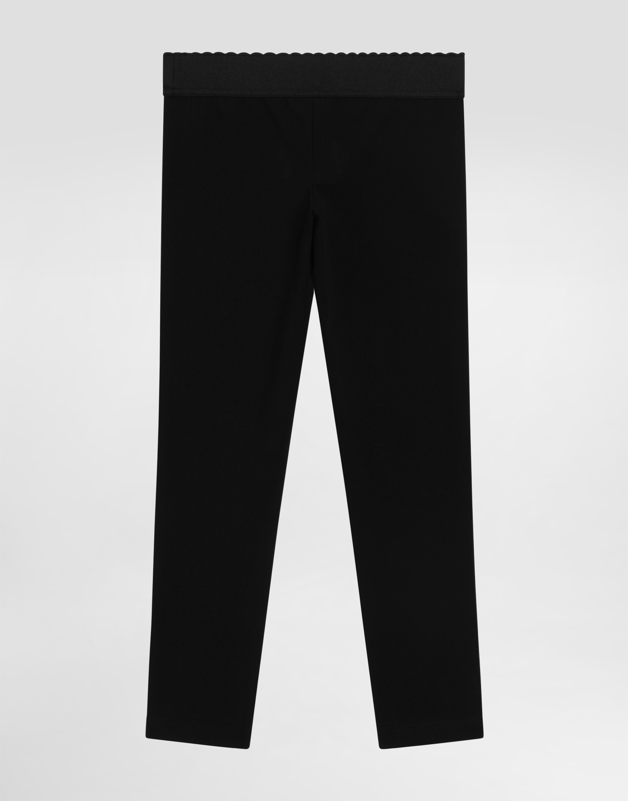 Dolce & Gabbana Interlock Leggings With Dg Logo In Black
