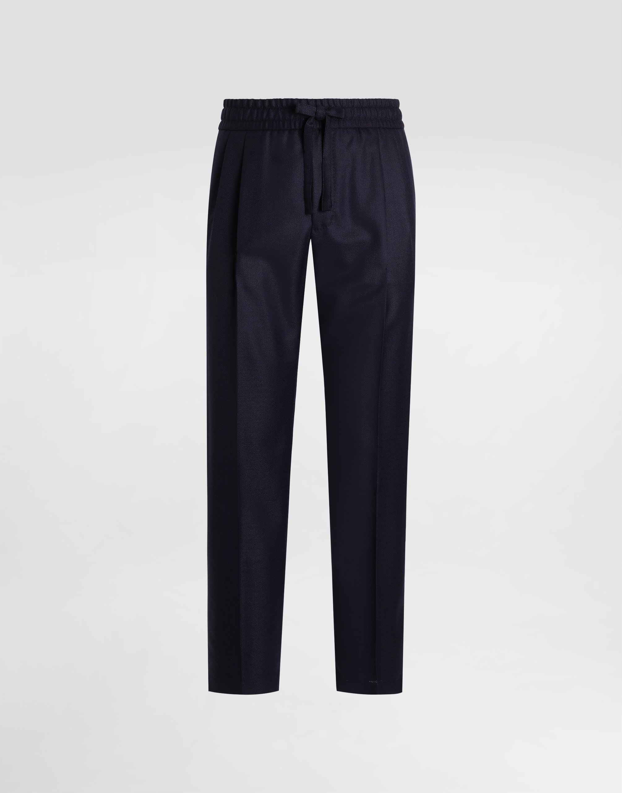 Garment-dyed wool joggers