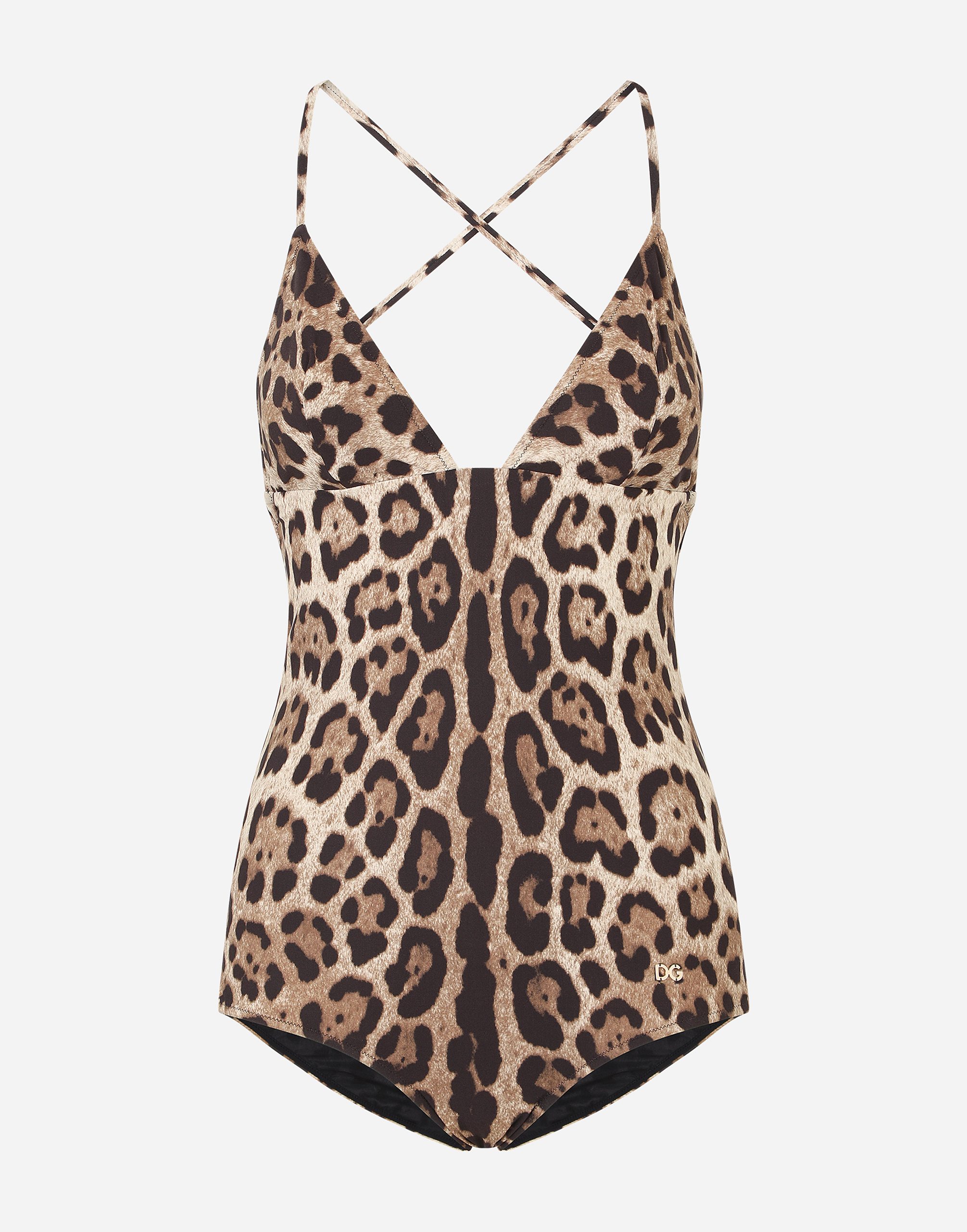 アニマリエプリントのウィメンズ Leopard-print one-piece swimsuit