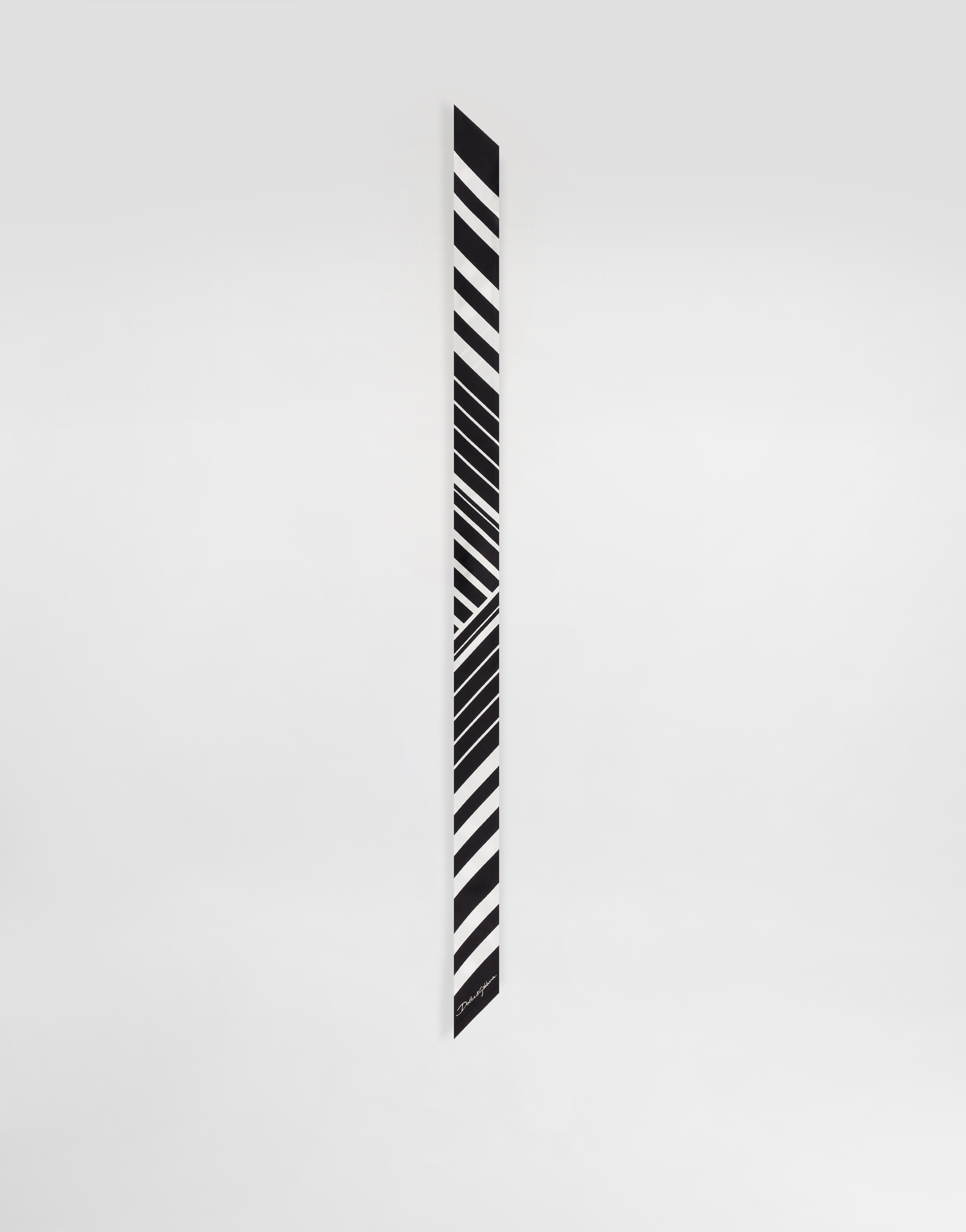 Cotton headscarf with striped and polka-dot print (6x100)