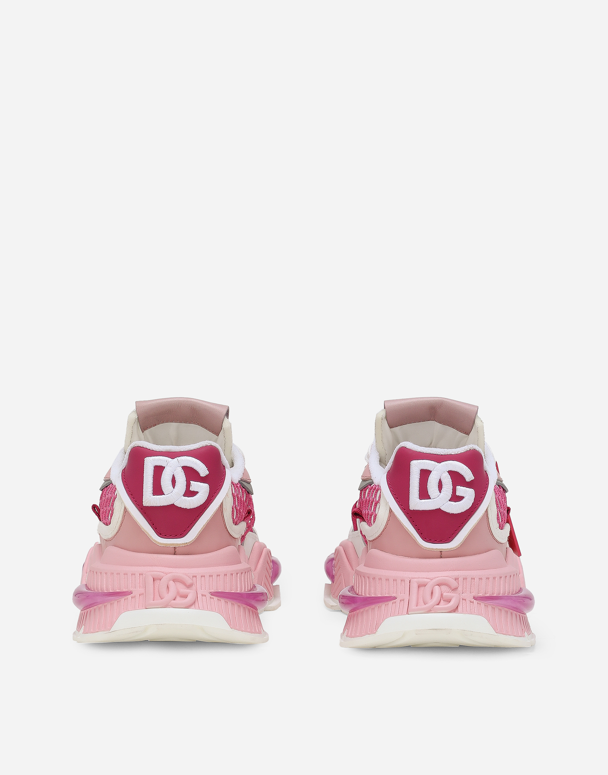 Shop Dolce & Gabbana Mixed-material Airmaster Sneakers In Pink