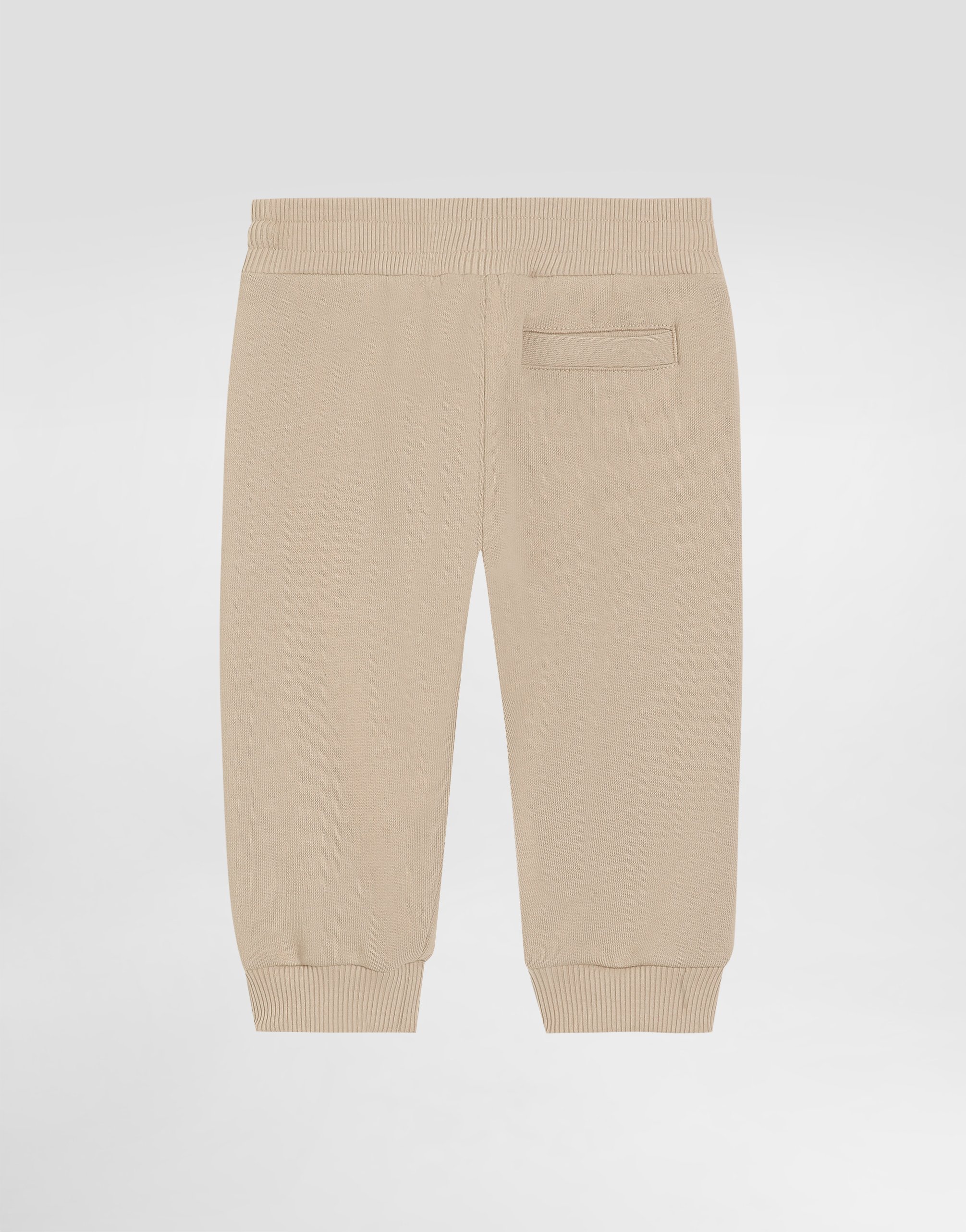 Fleece trousers with Dolce&Gabbana embroidery
