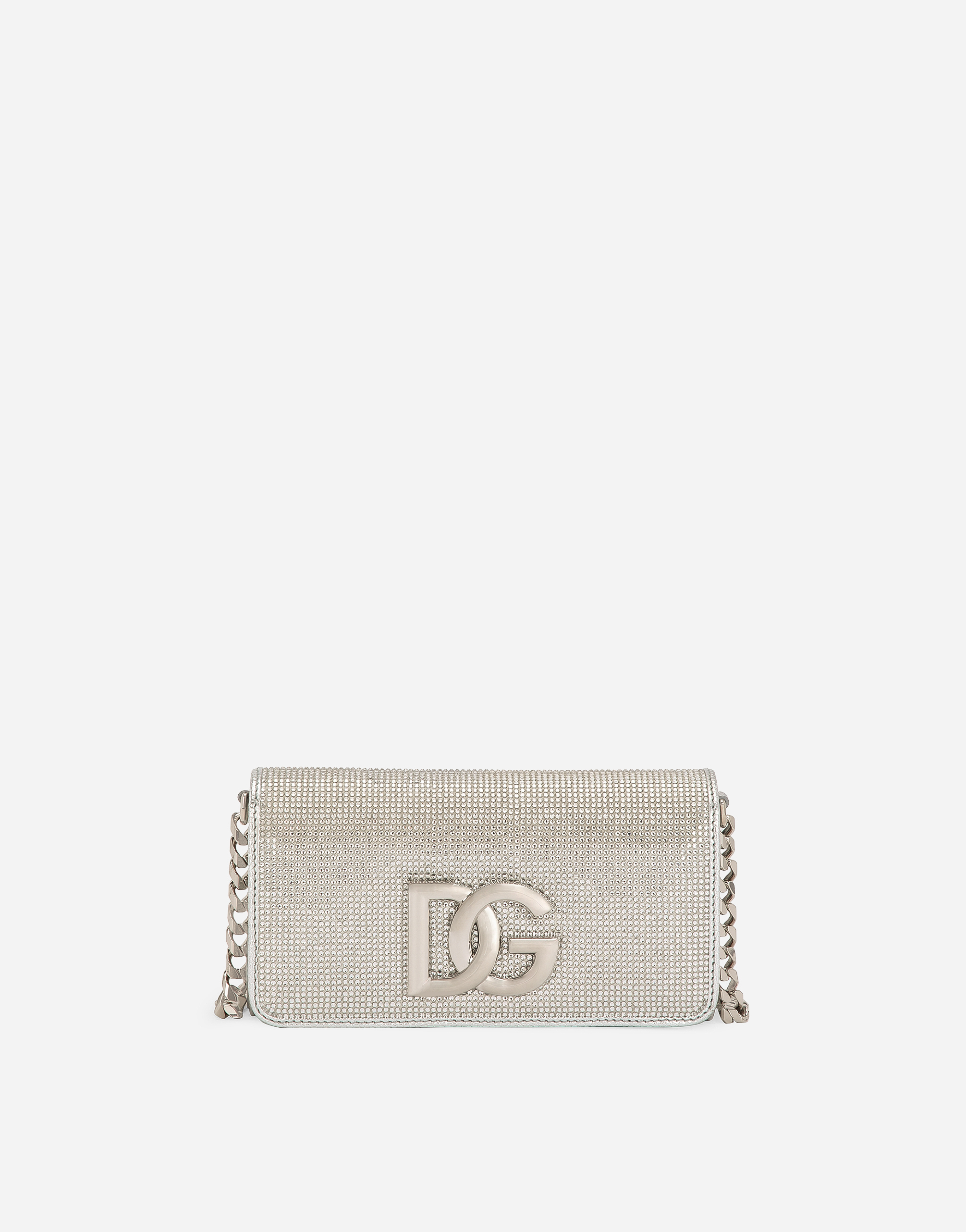 Dolce & Gabbana 3.5 Clutch - Woman Shoulder And Crossbody Bags Silver Viscose Onesize