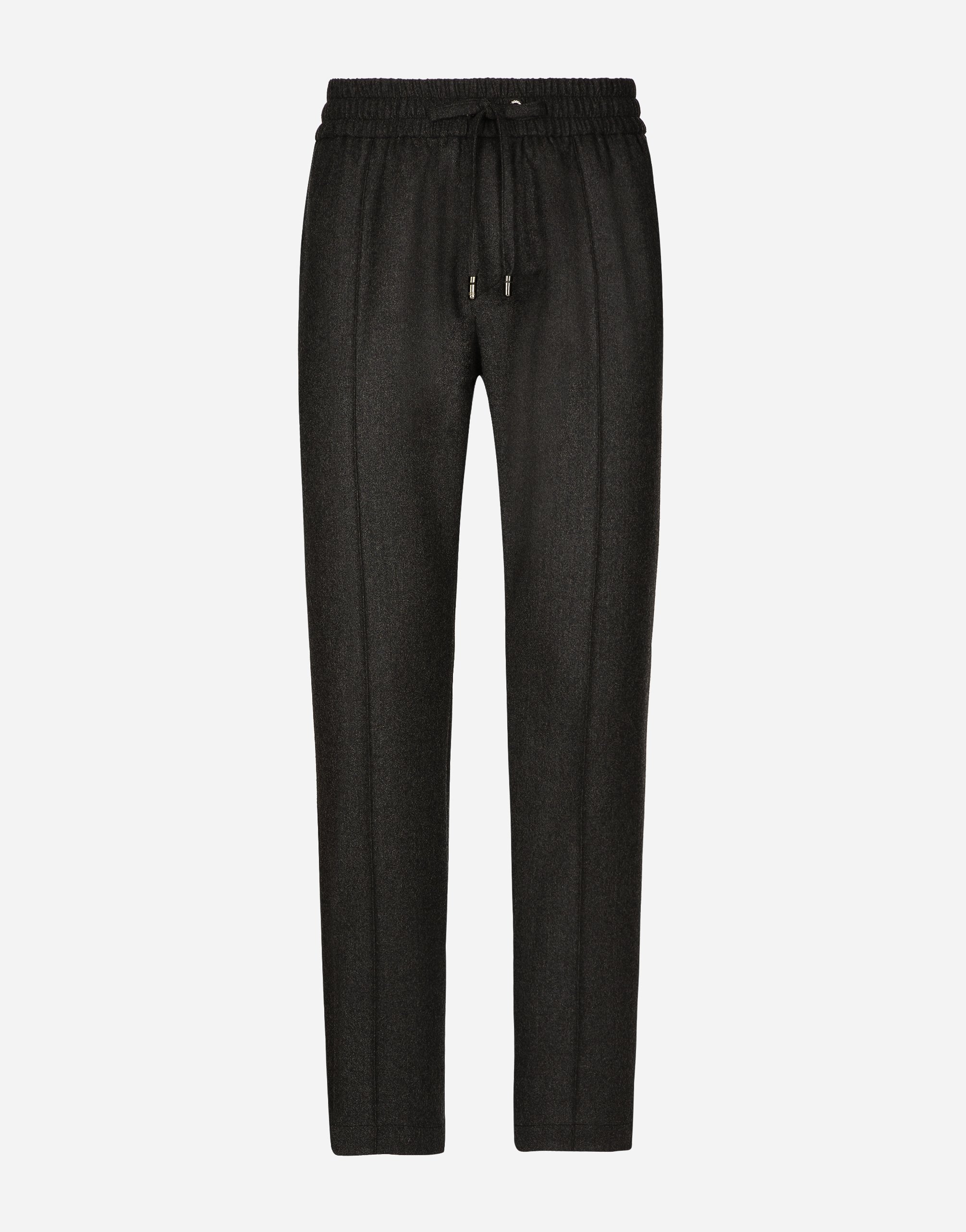 Dolce & Gabbana Flannel Jogging Pants - Man Pants And Shorts Gray