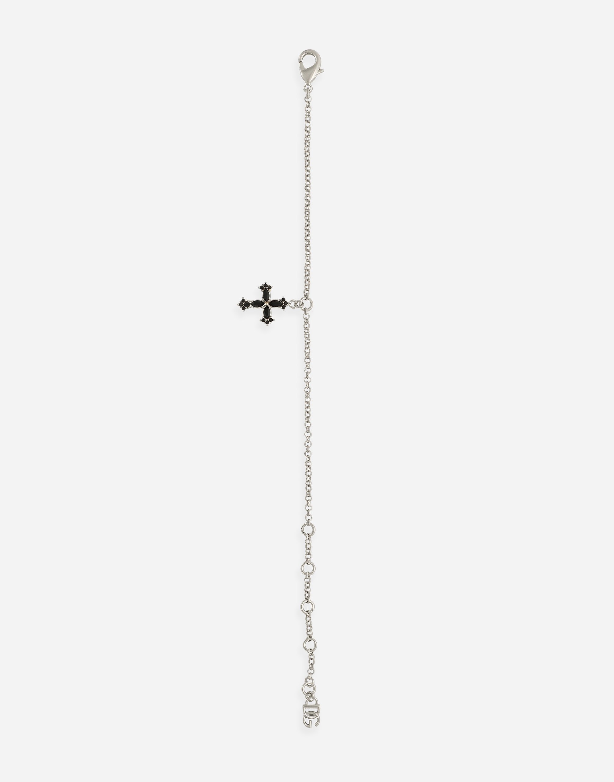 Fine link bracelet with cross charm