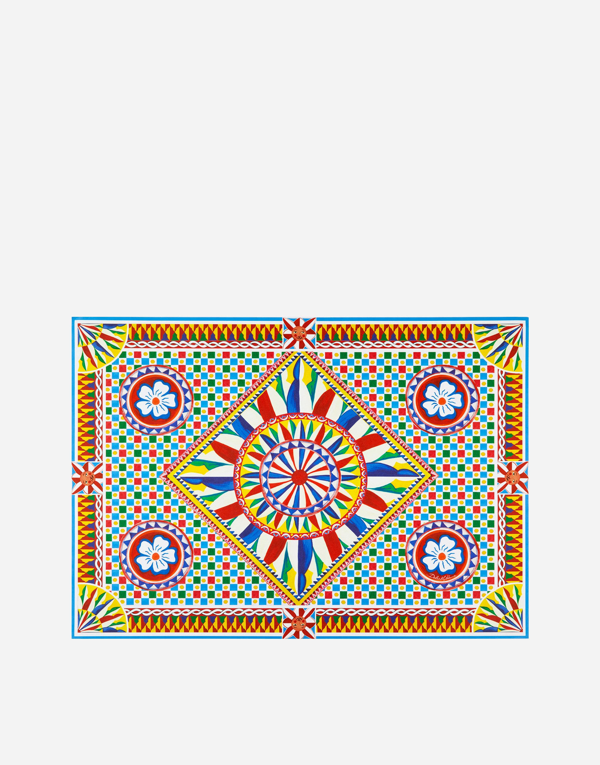 Dolce & Gabbana Carretto-print Place Mats (set Of 36) In Multicolor