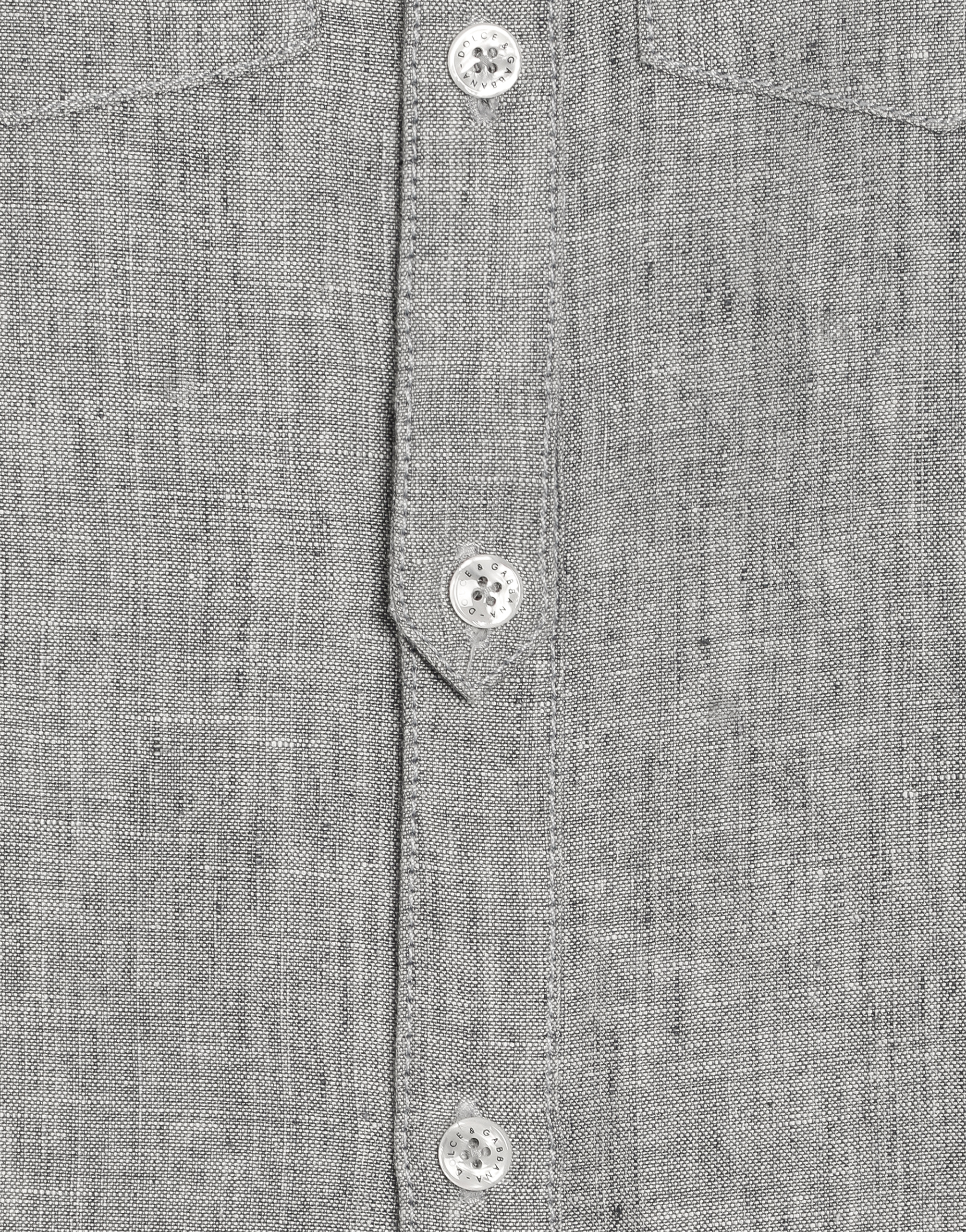 Washed linen canvas shirt