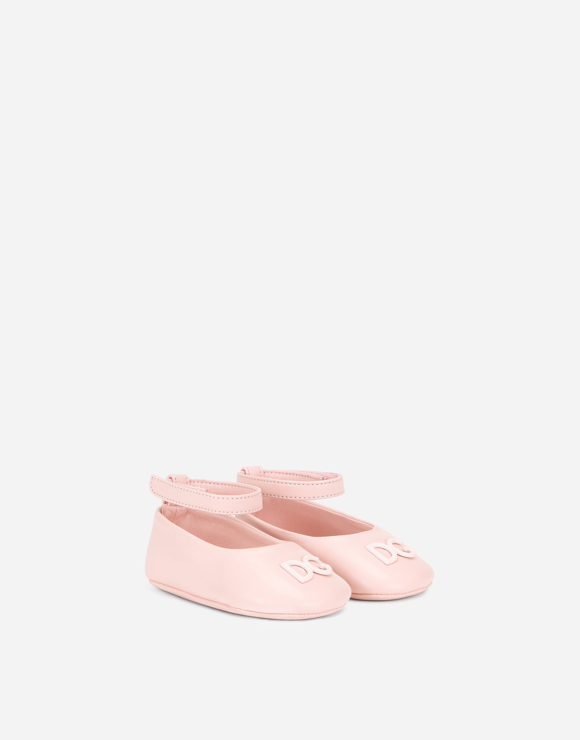  Dolce & Gabbana Dolce & Gabbana Nappa Ballet Flats With Ankle Strap - Woman Shoes For First Steps (19-26) Pink Leather 19 