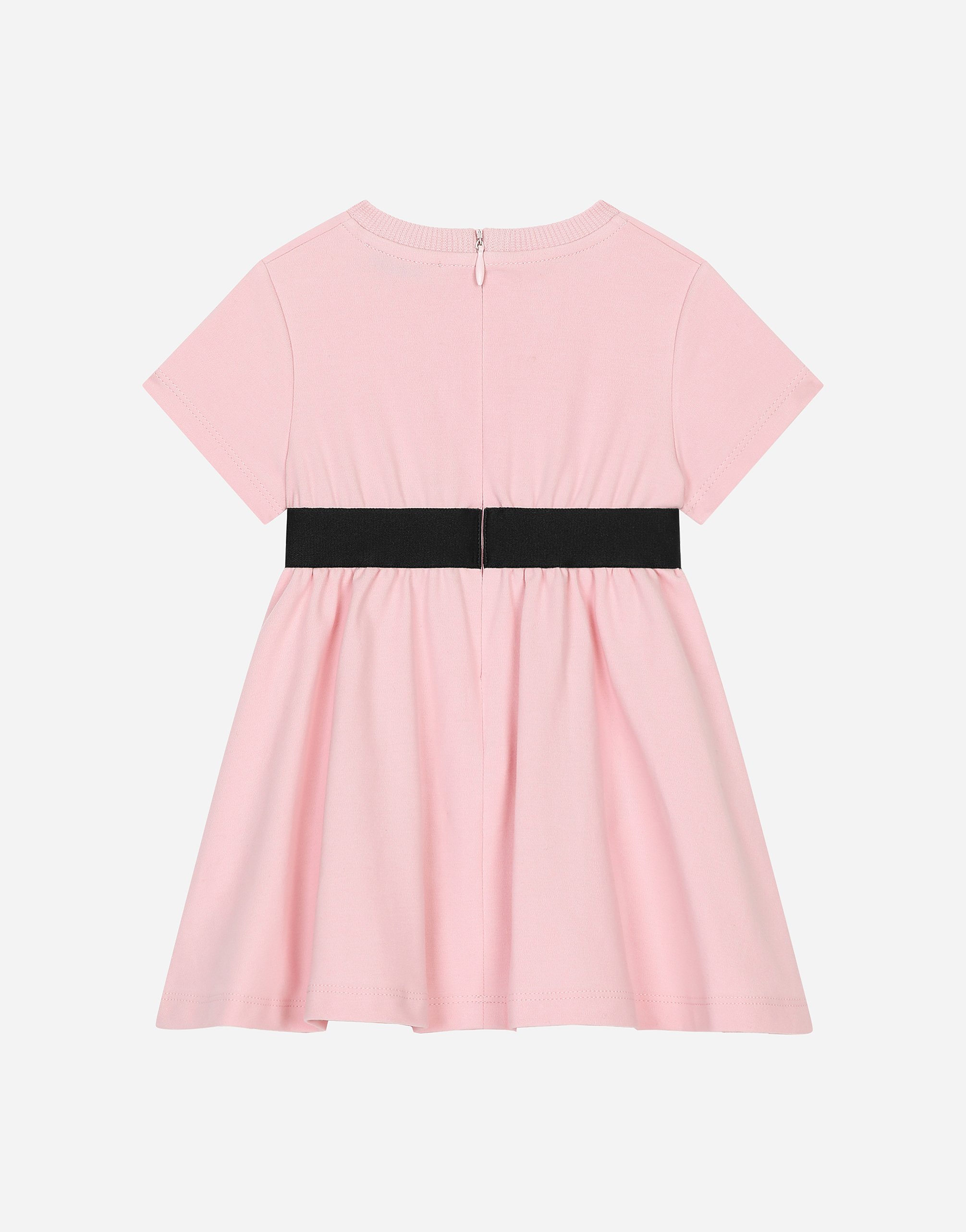 Interlock dress with branded elastic