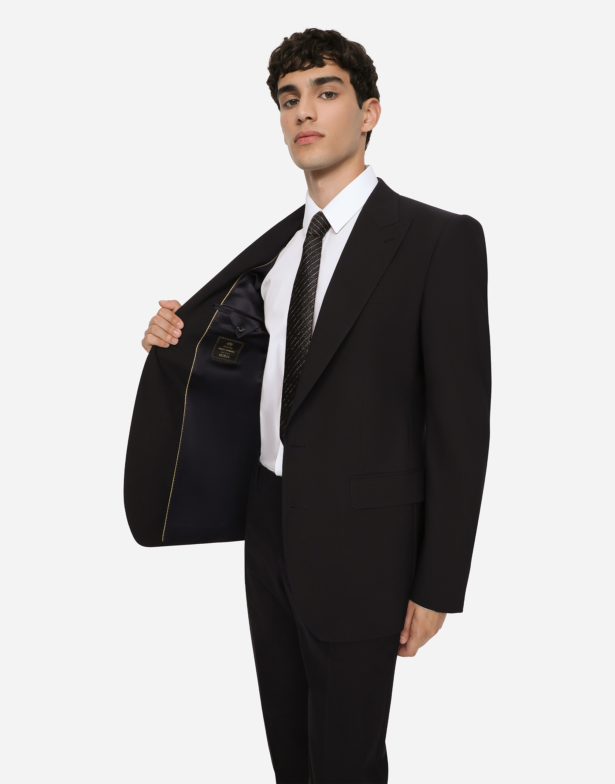 Dolce & Gabbana Stretch Wool Martini-fit Suit In Blue