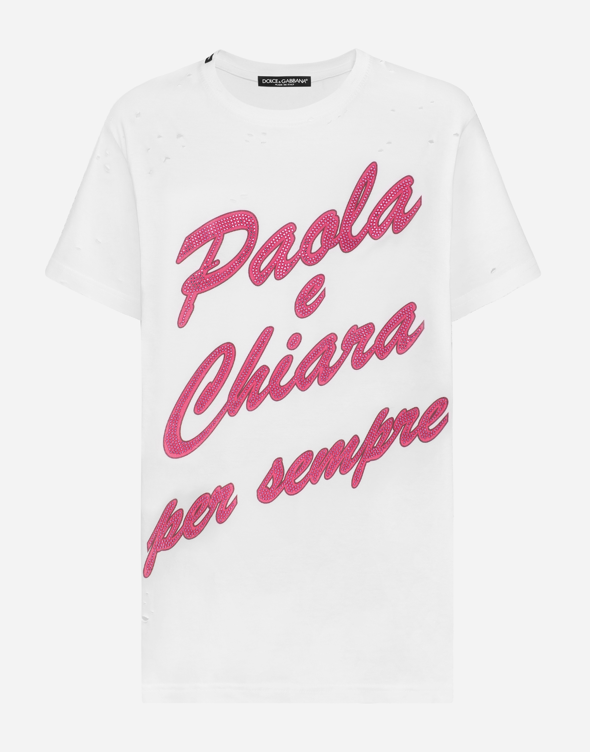 Dolce & Gabbana Paola E Chiara Per Sempre T-shirt In White