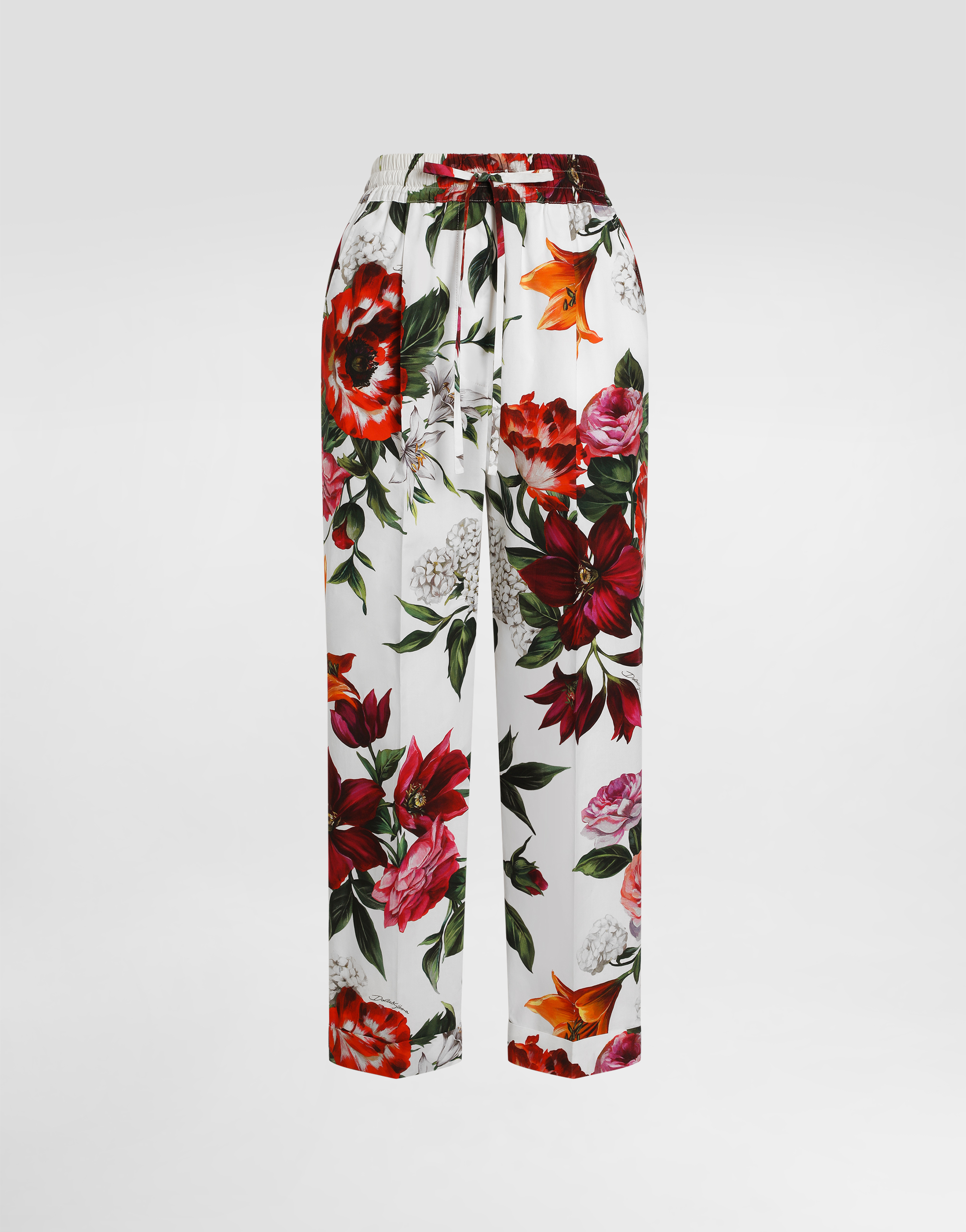 Dolce & Gabbana Elasticated Waist Floral Print Trousers