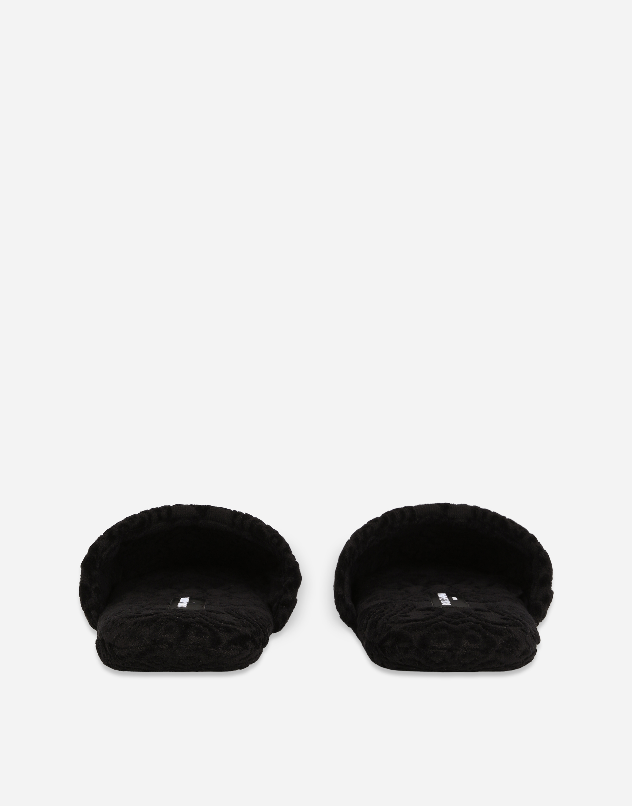 DOLCE & GABBANA JACQUARD COTTON TERRY SLIPPERS 