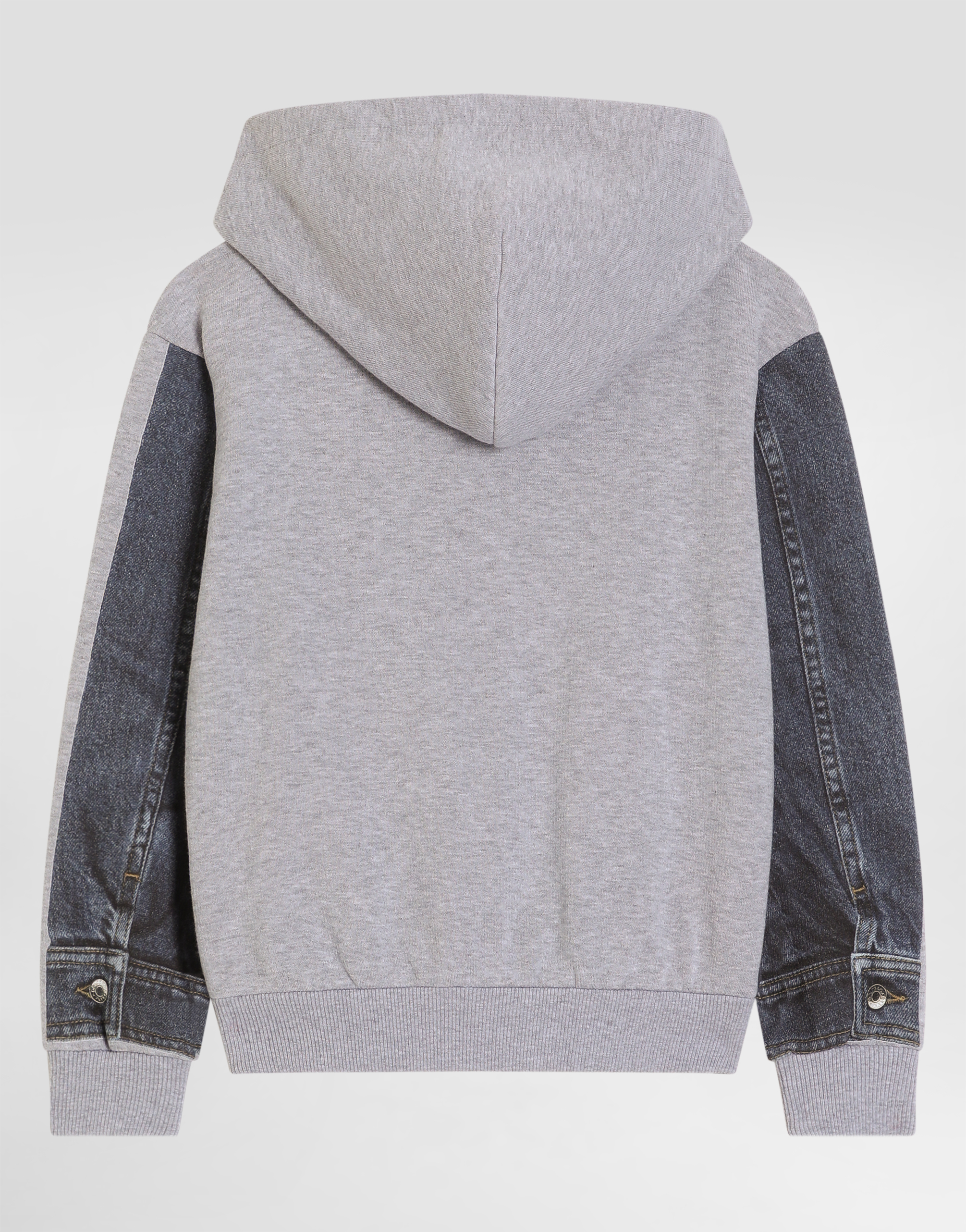  Dolce & Gabbana Dolce & Gabbana Hooded Sweatshirt With Denim-effect Print - Man T-shirts And Sweatshirts Multi-colored 3 Years 