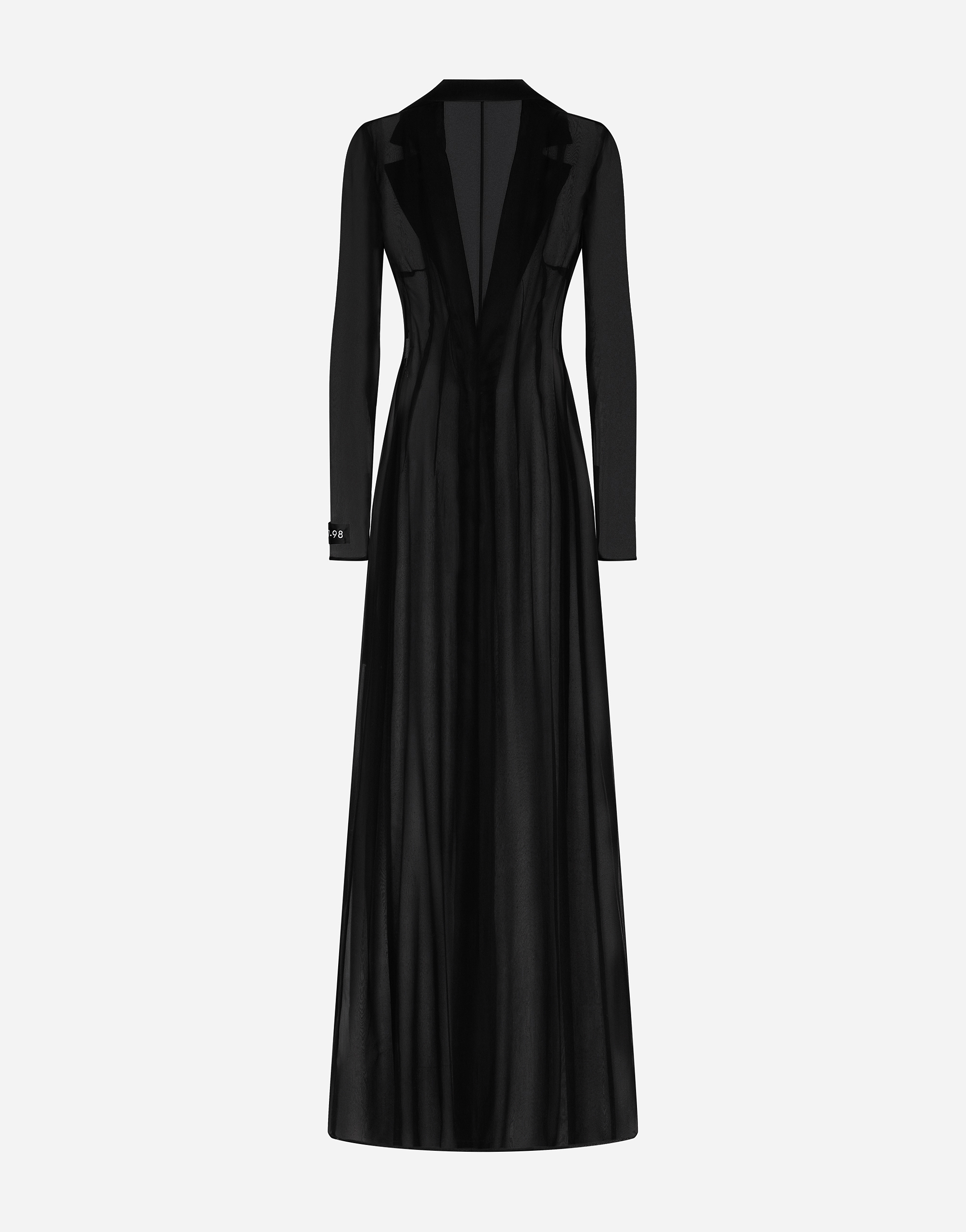 Silk chiffon duster coat